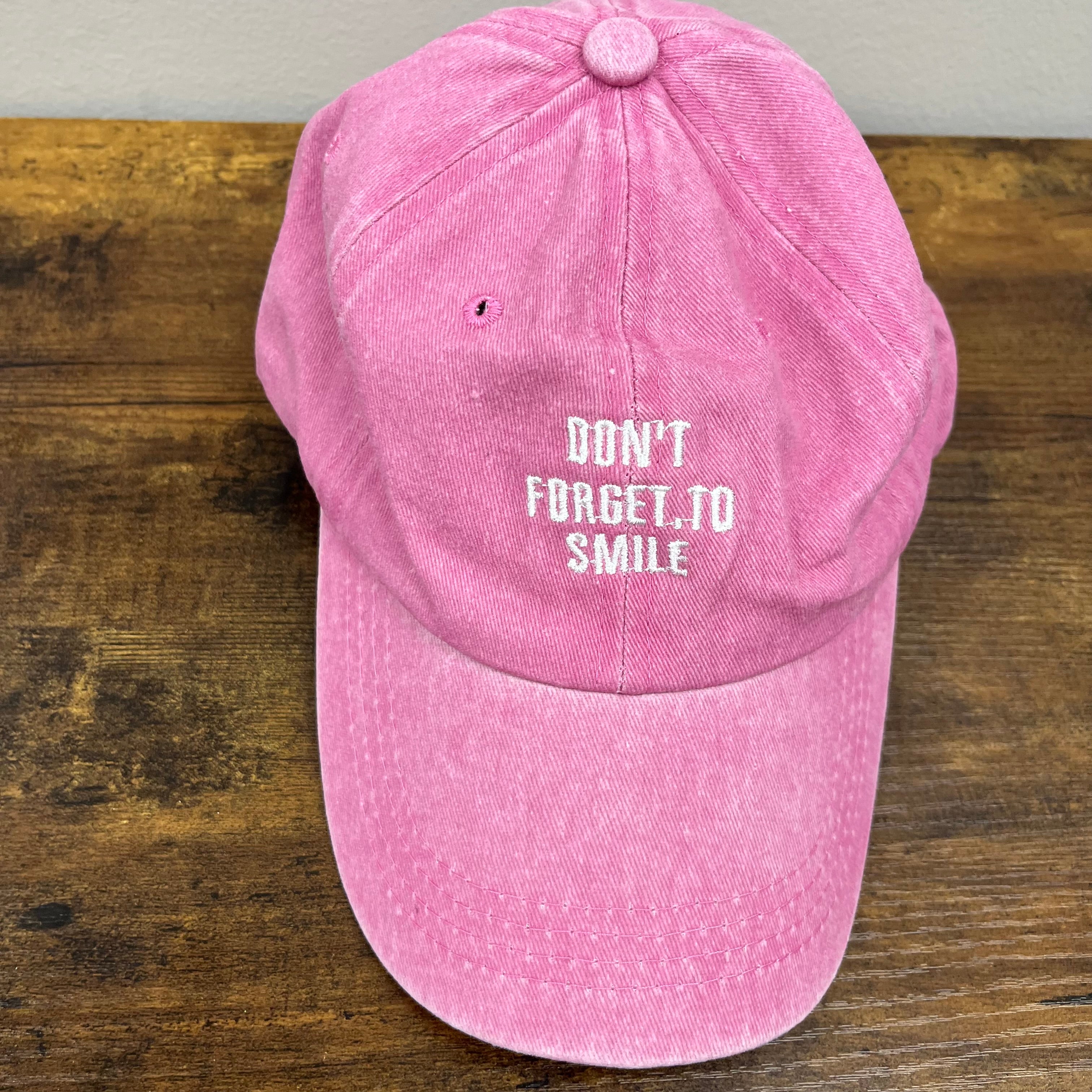 New Pink Don’t Forget to Smile Hat