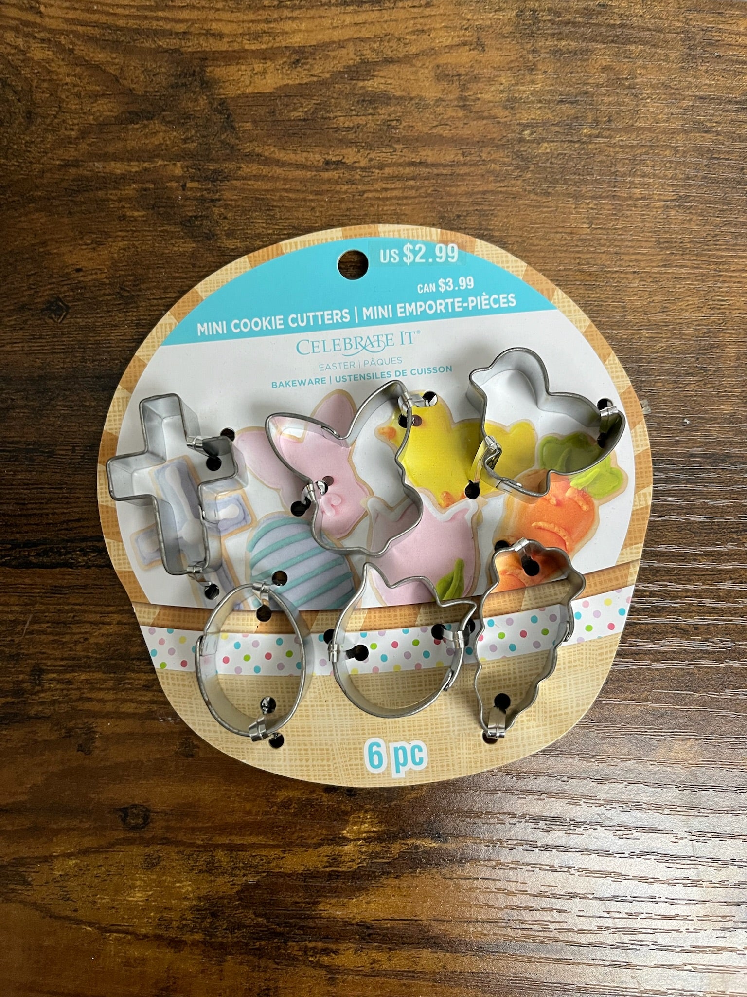 6 Piece Mini Easter Cookie Cutters