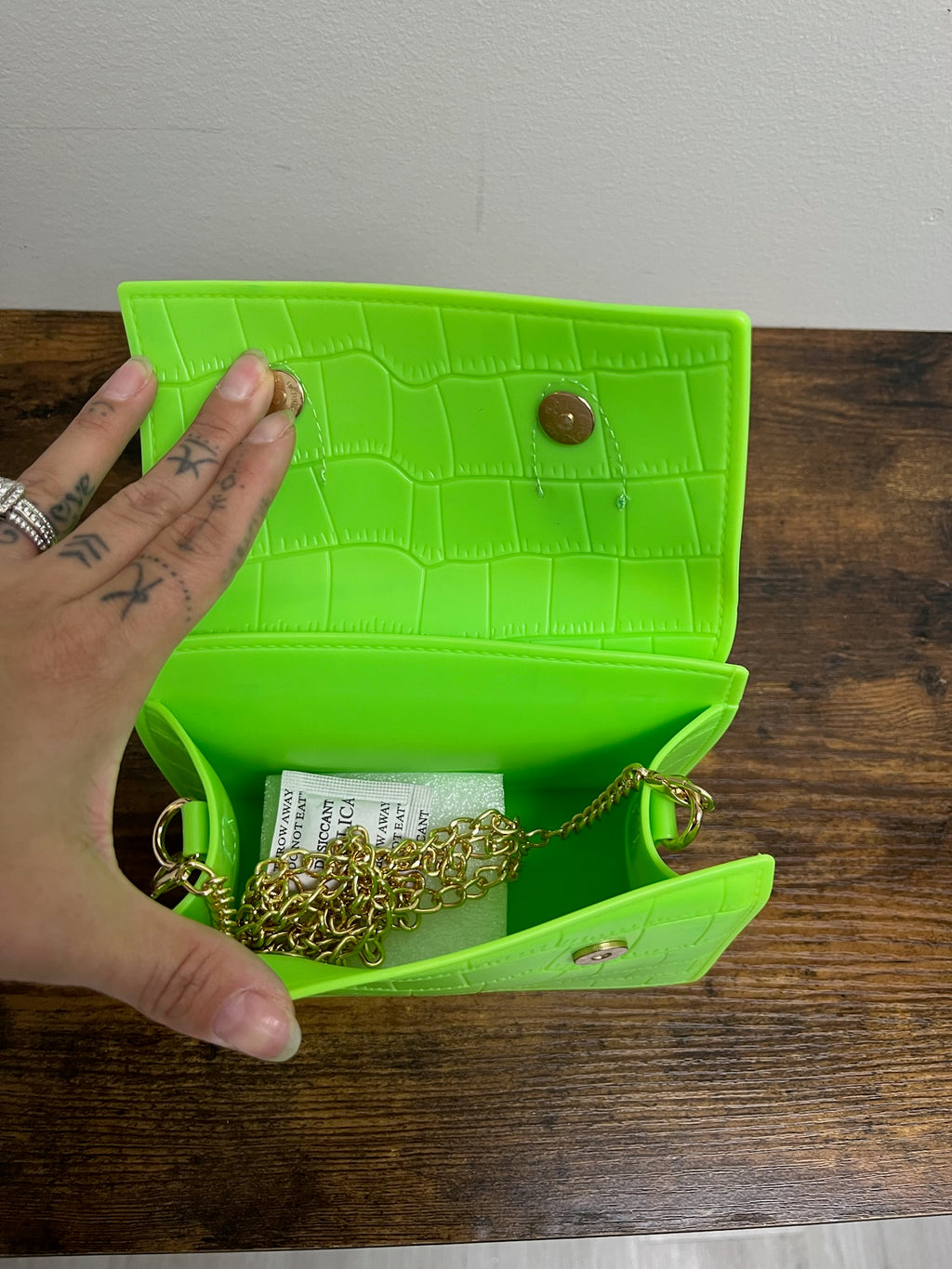 Green Mini Purse With Chain