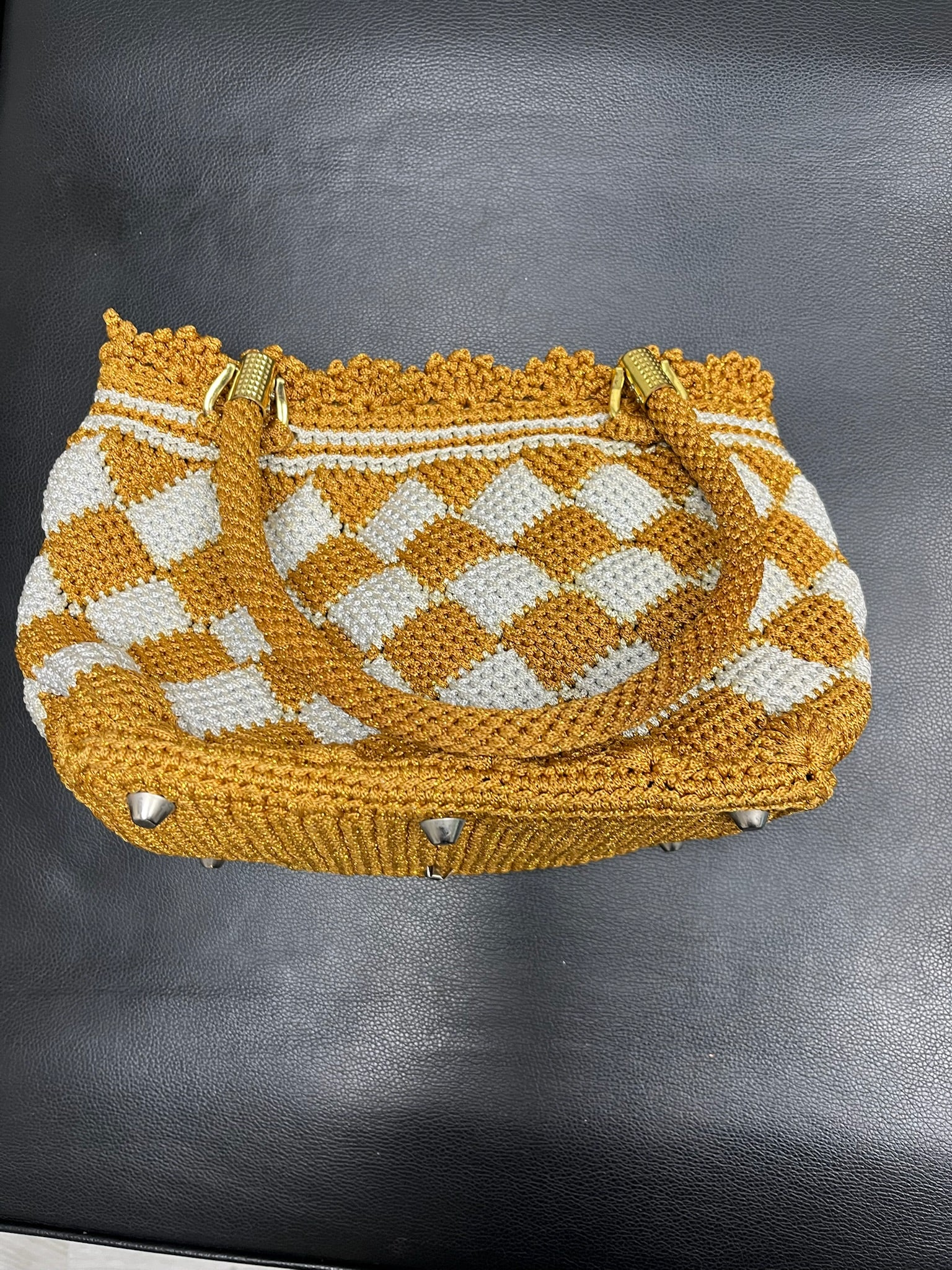 Gold & White Purse