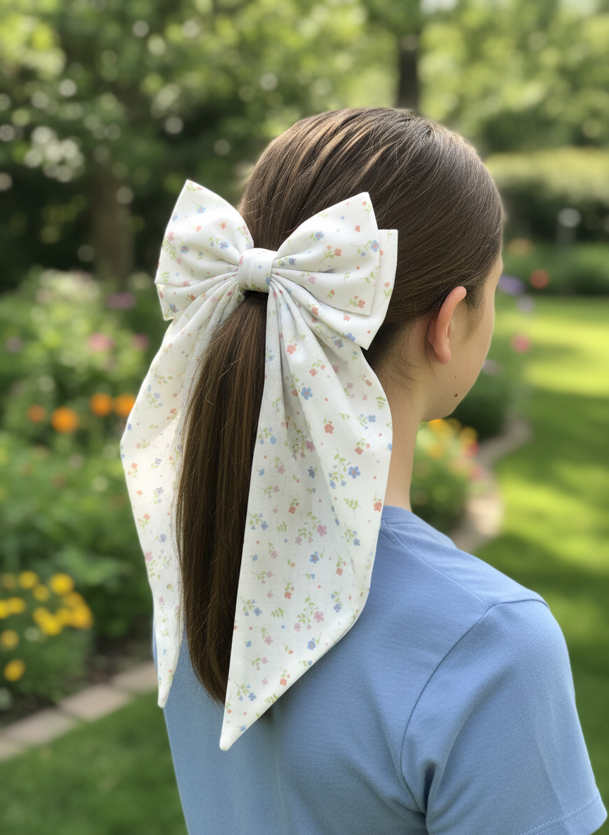 Floral Bow Clip
