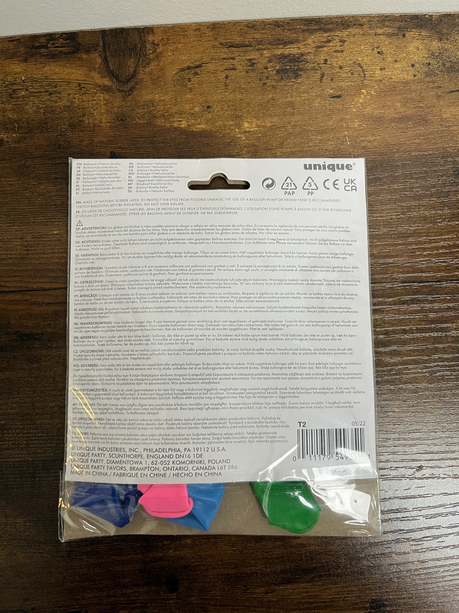New Happy 5th Birthday Balloon Set of 8