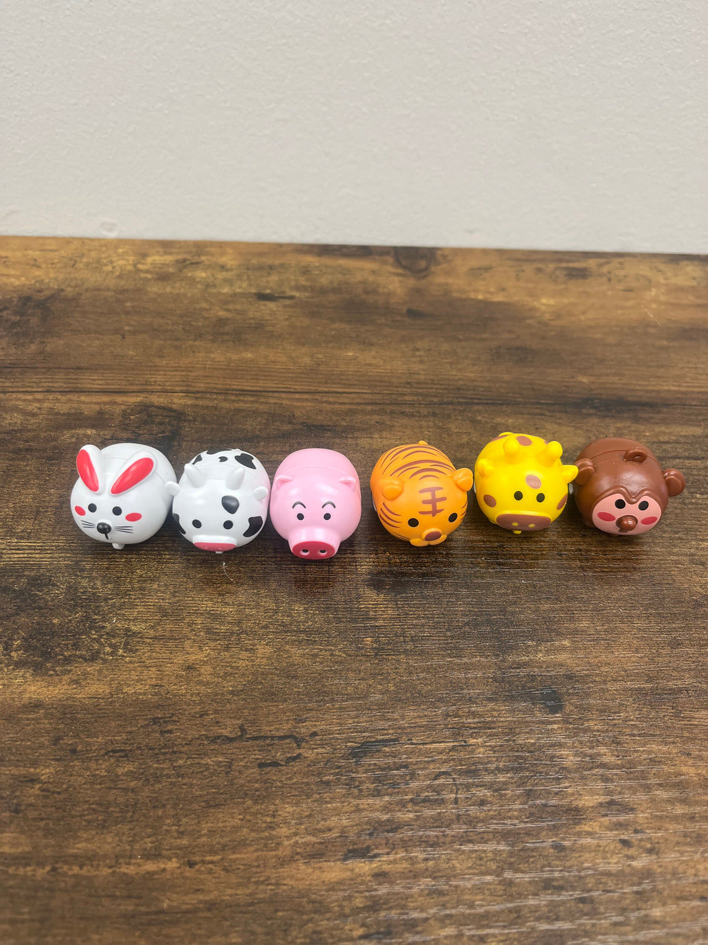 New 6 pack Mini Animals on Wheels