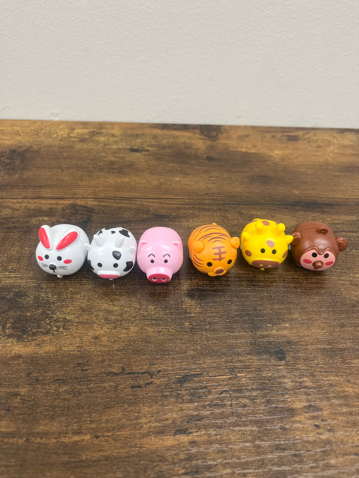 New 6 pack Mini Animals on Wheels