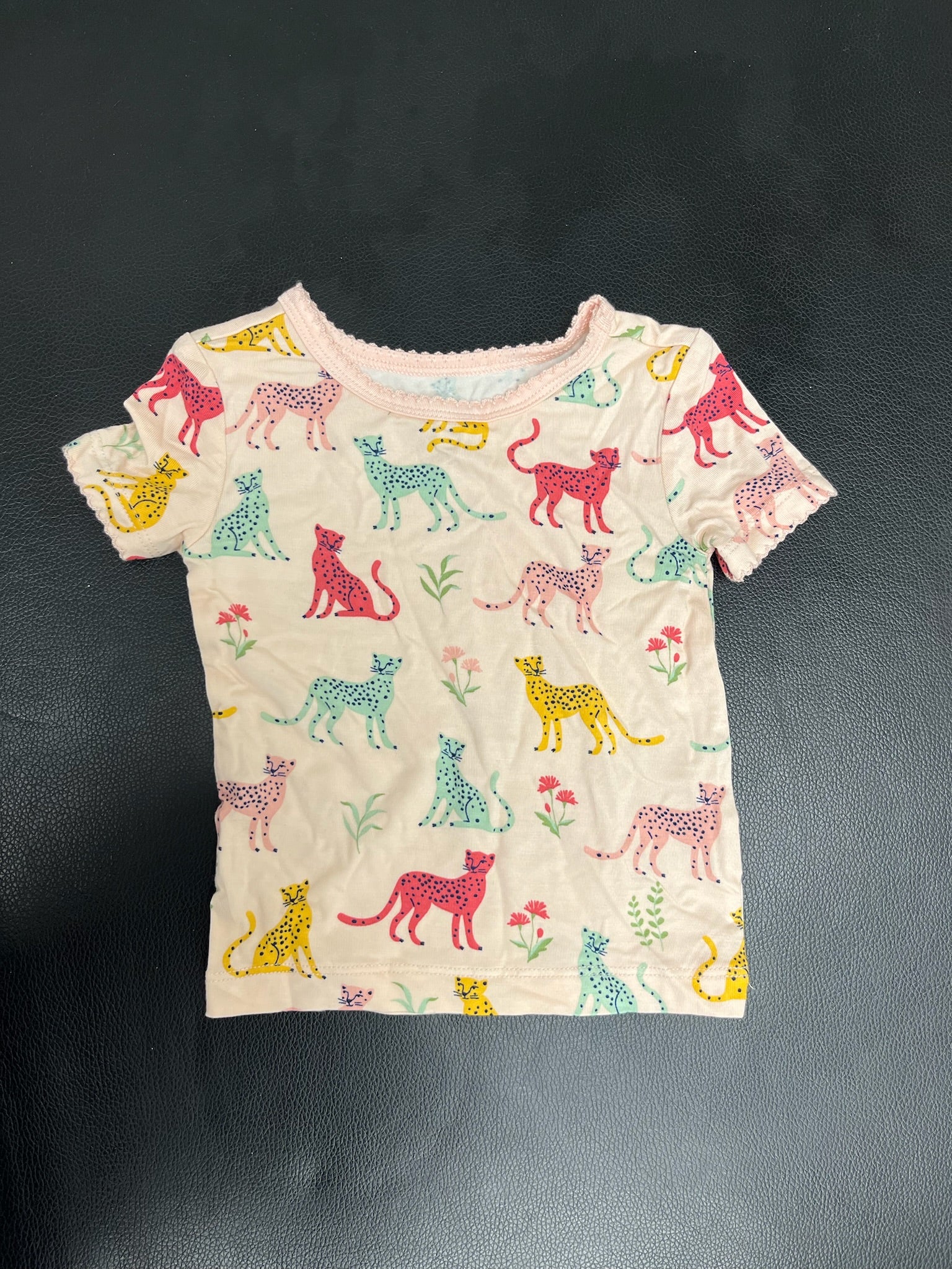 Girls Animal Print Pajama Shirt