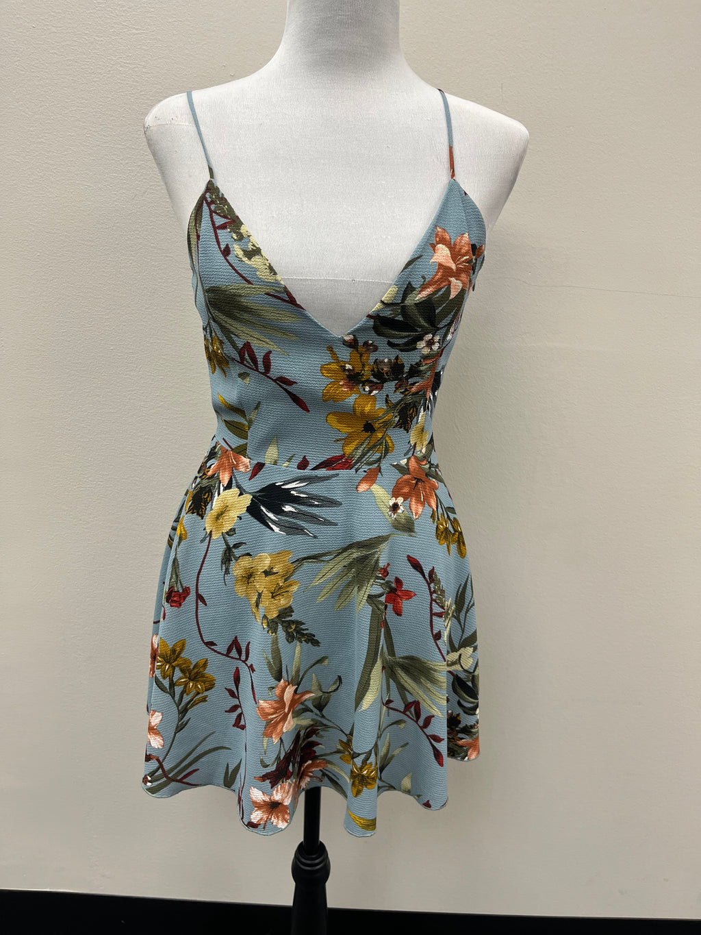 New Women’s Blue Floral Dress