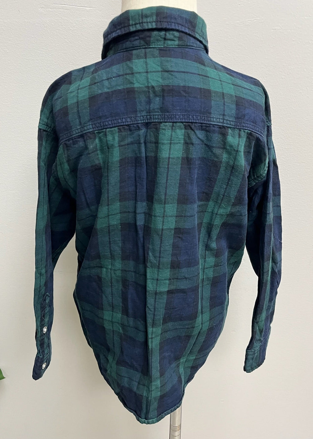 Used Boys Green Flannel