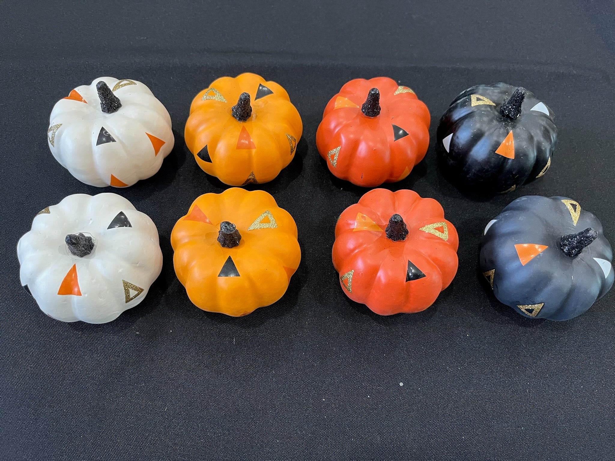 8 Piece Halloween Fall Pumpkins Decor Set