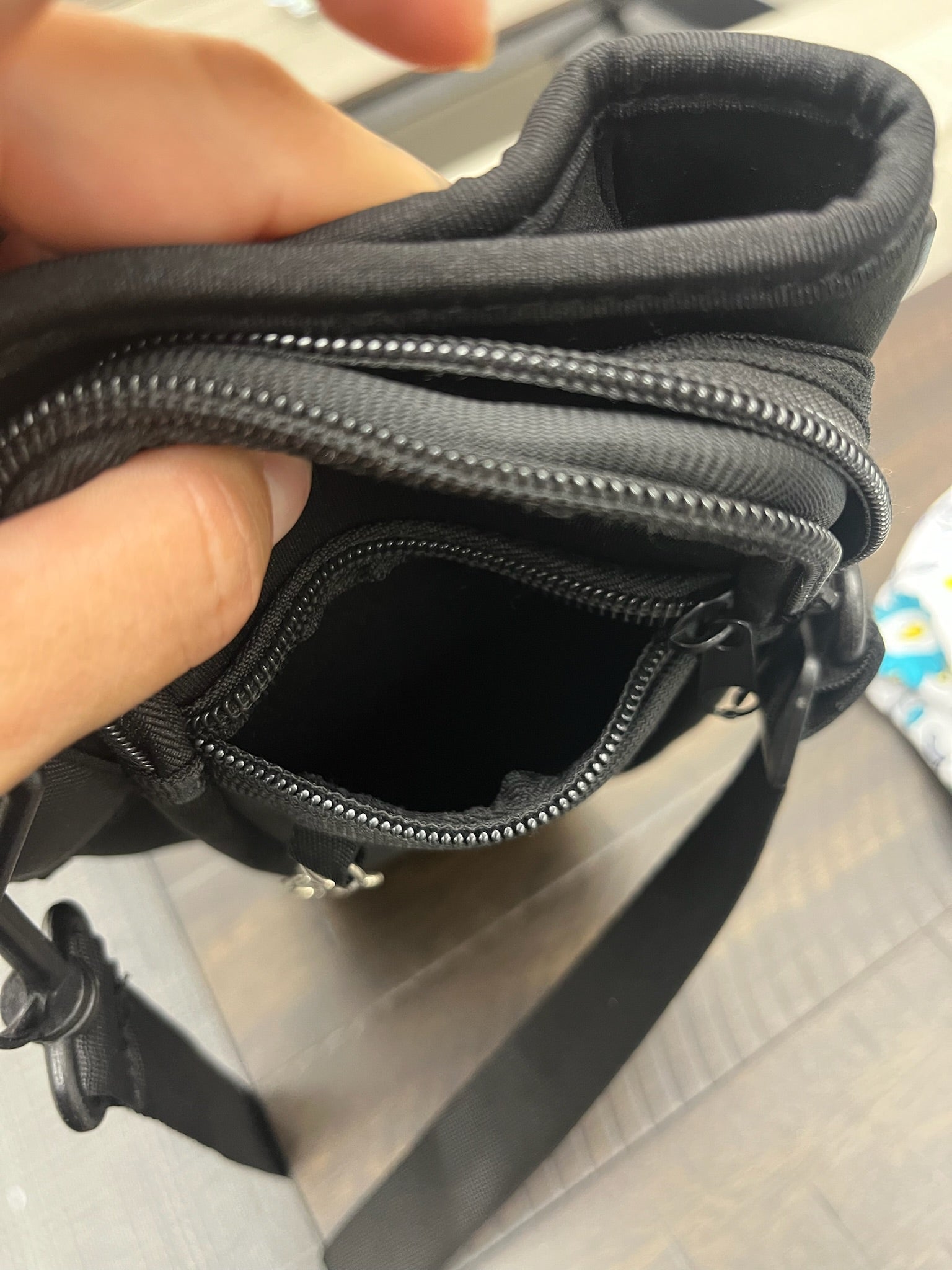 Black Water Bottle Crossbody Bag