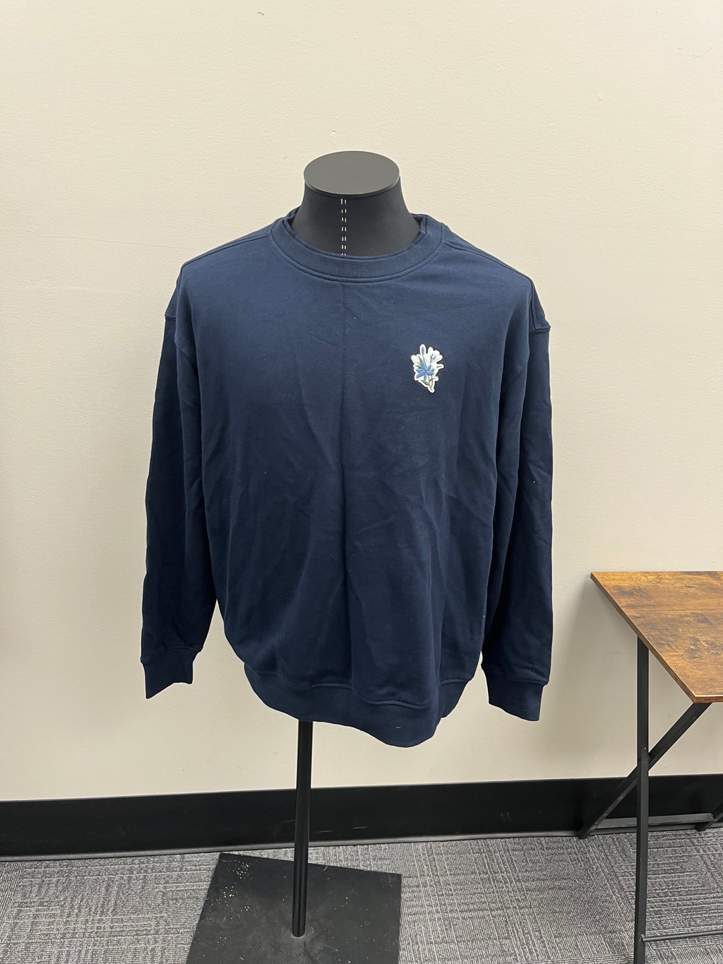 New Unisex Blue Crewneck Sweater