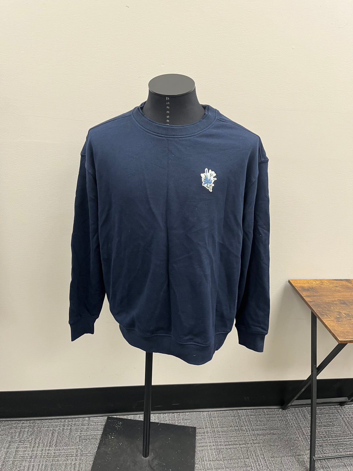 New Unisex Blue Crewneck Sweater