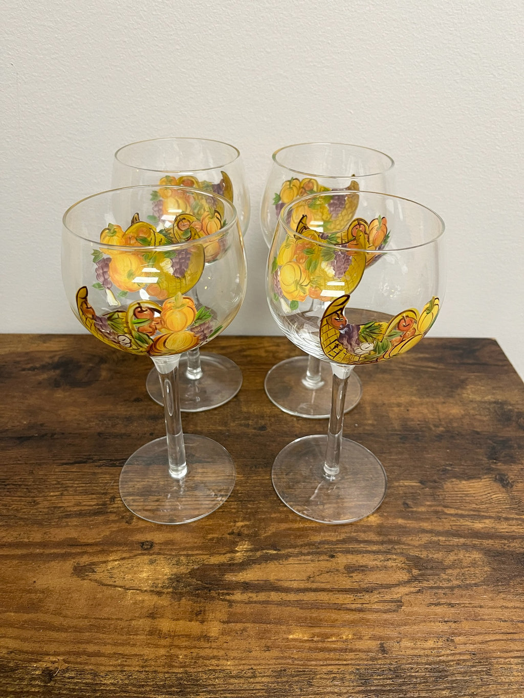 4 Piece Thanksgiving Glasses