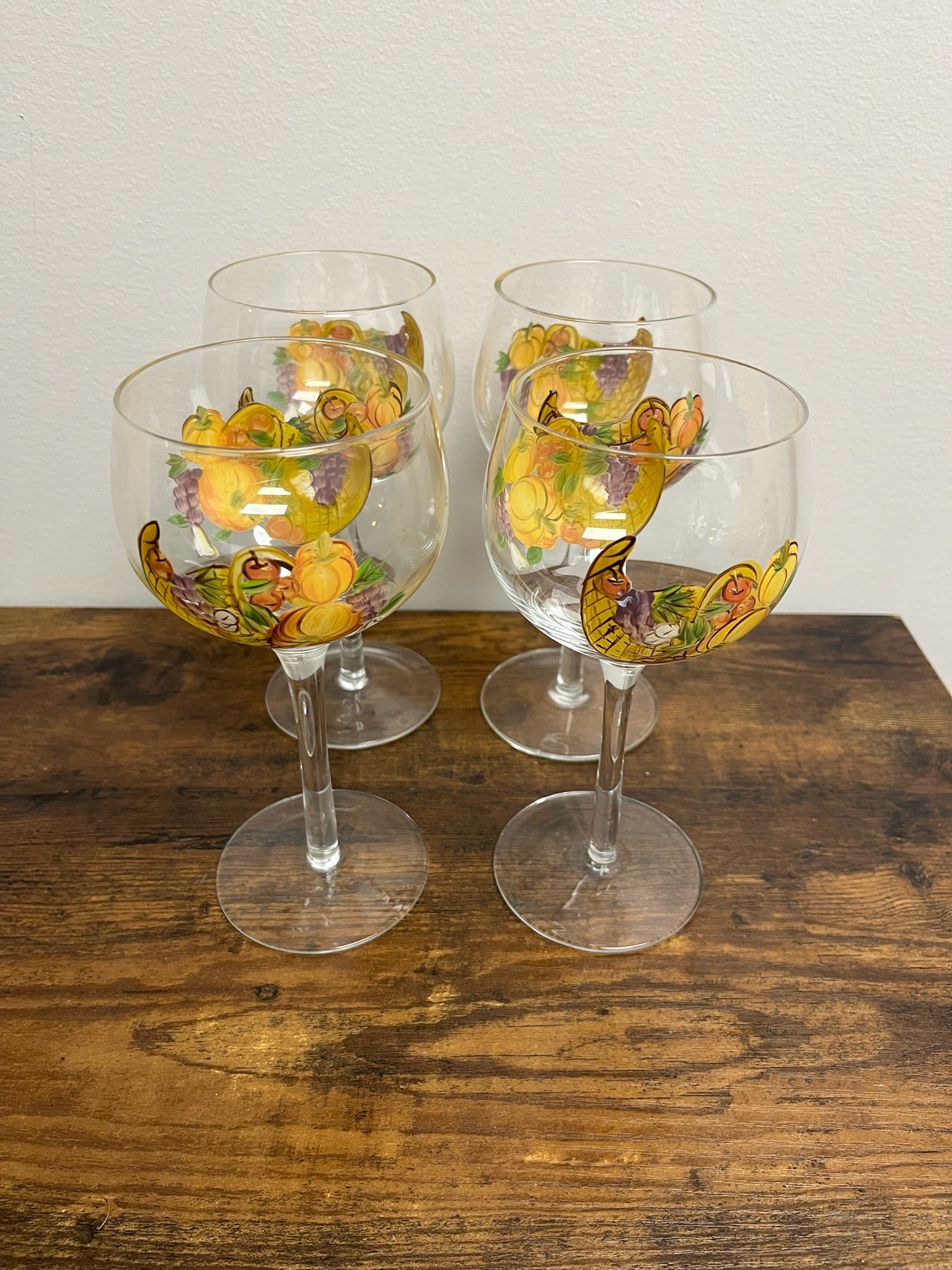 4 Piece Thanksgiving Glasses