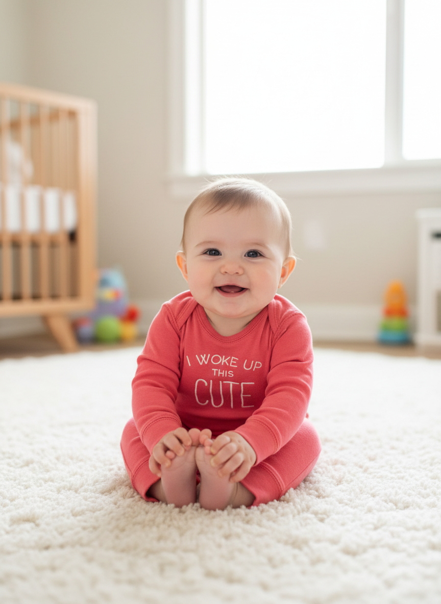 Girls I Woke Up This Cute Onesie