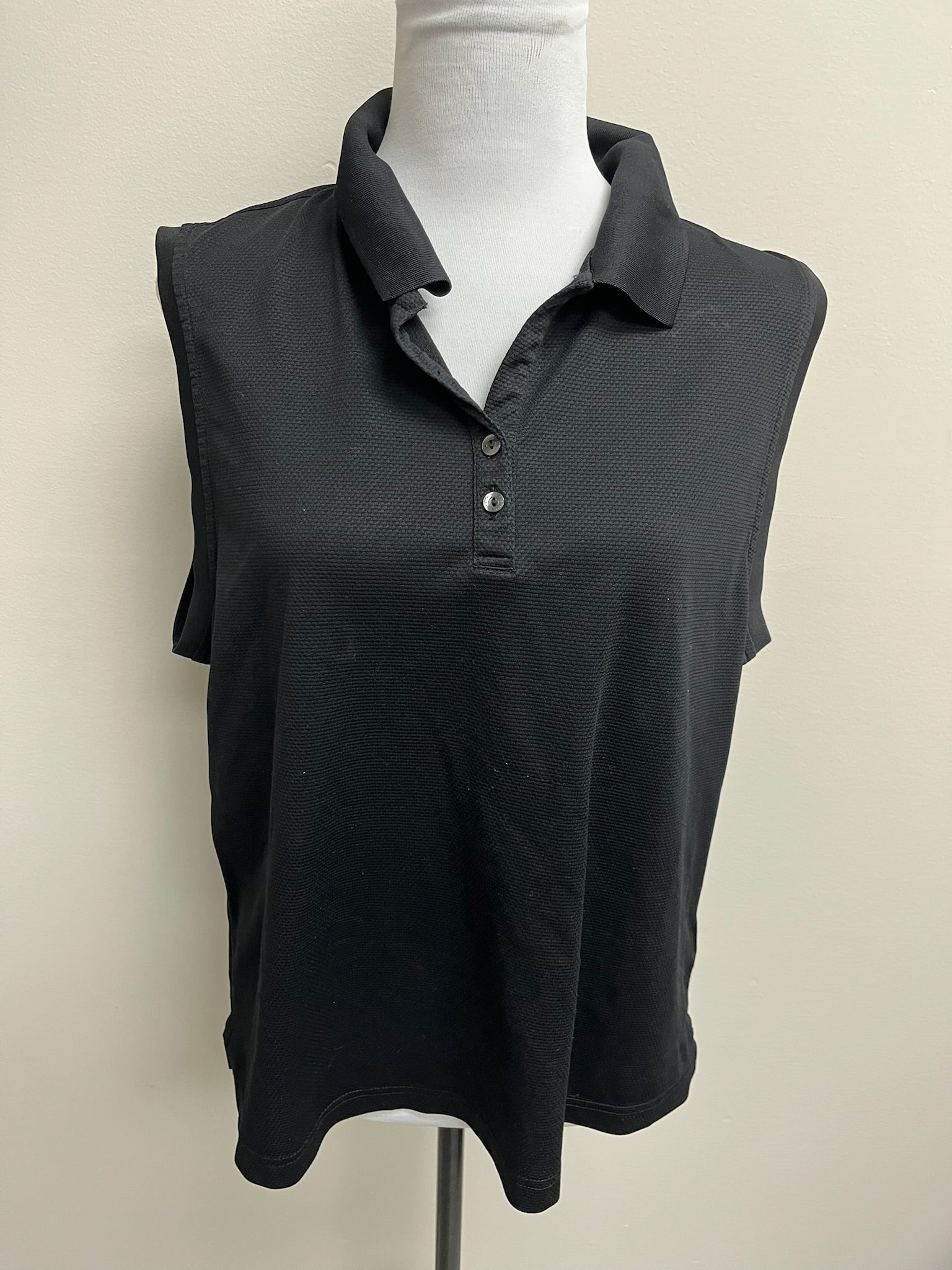 Women’s Black Polo Tank Top