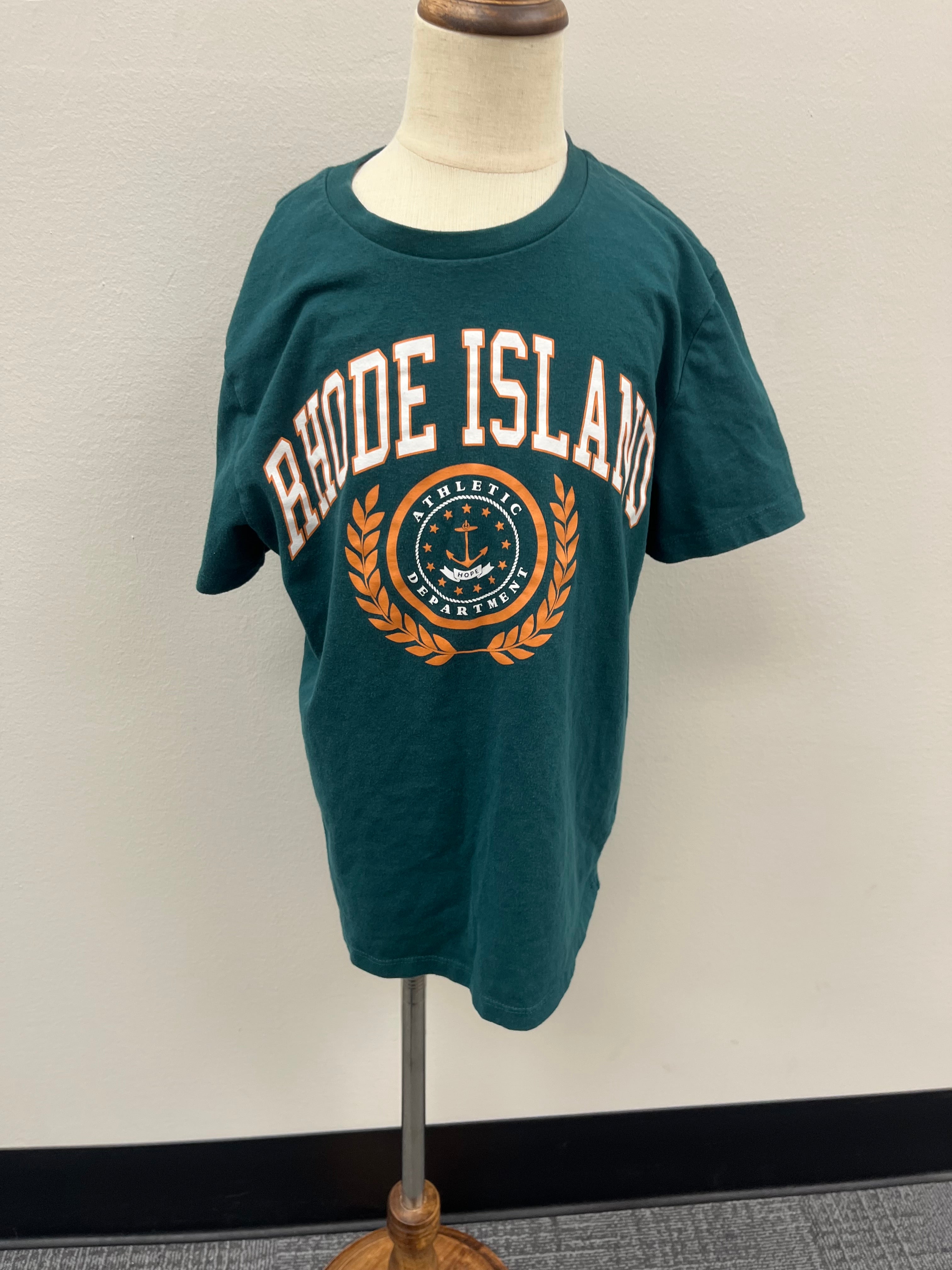 Used Unisex Children’s Green Rhode Island Shirt