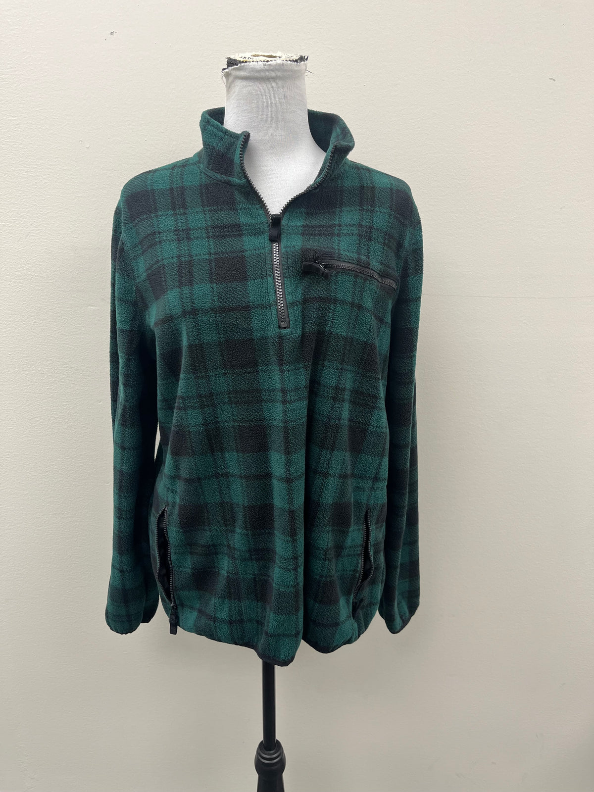 Used Women’s Green Flannel Sweater