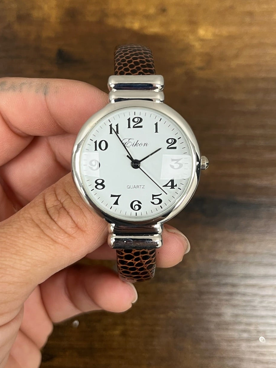 New Brown Bangle Cuff Watch