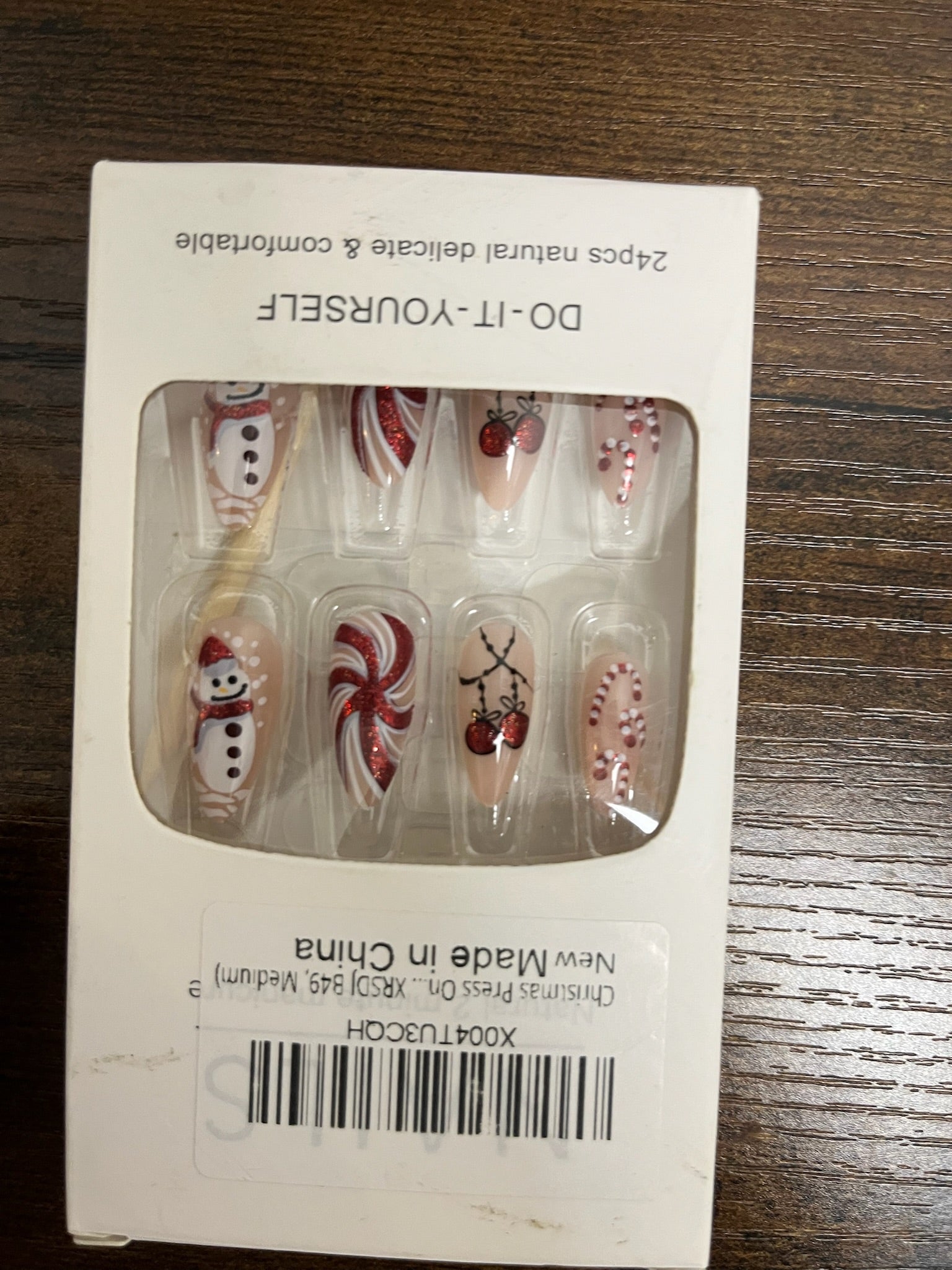 New Christmas Red Nail Set