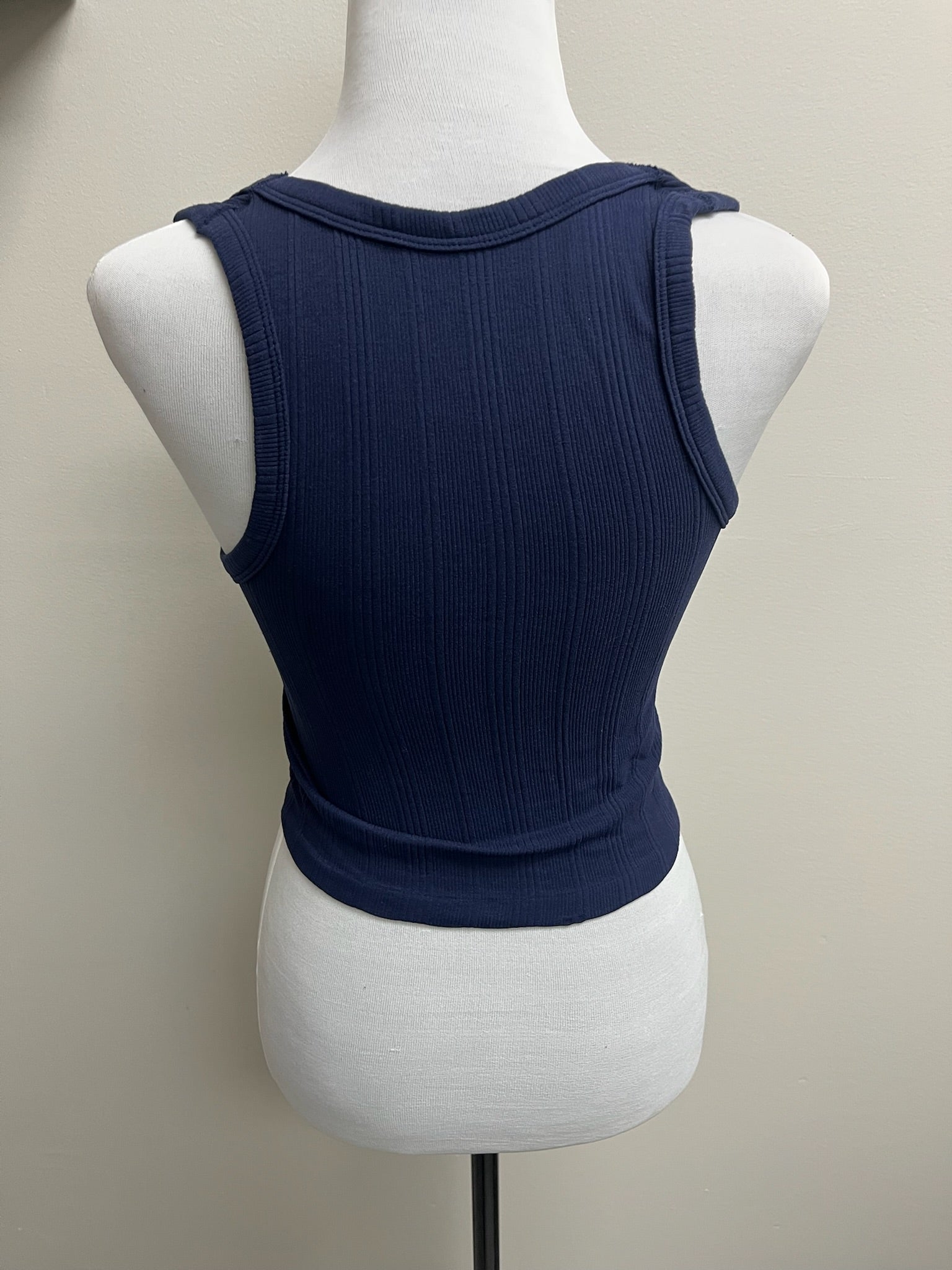 Women’s Navy Blue Crop Top Tank Top