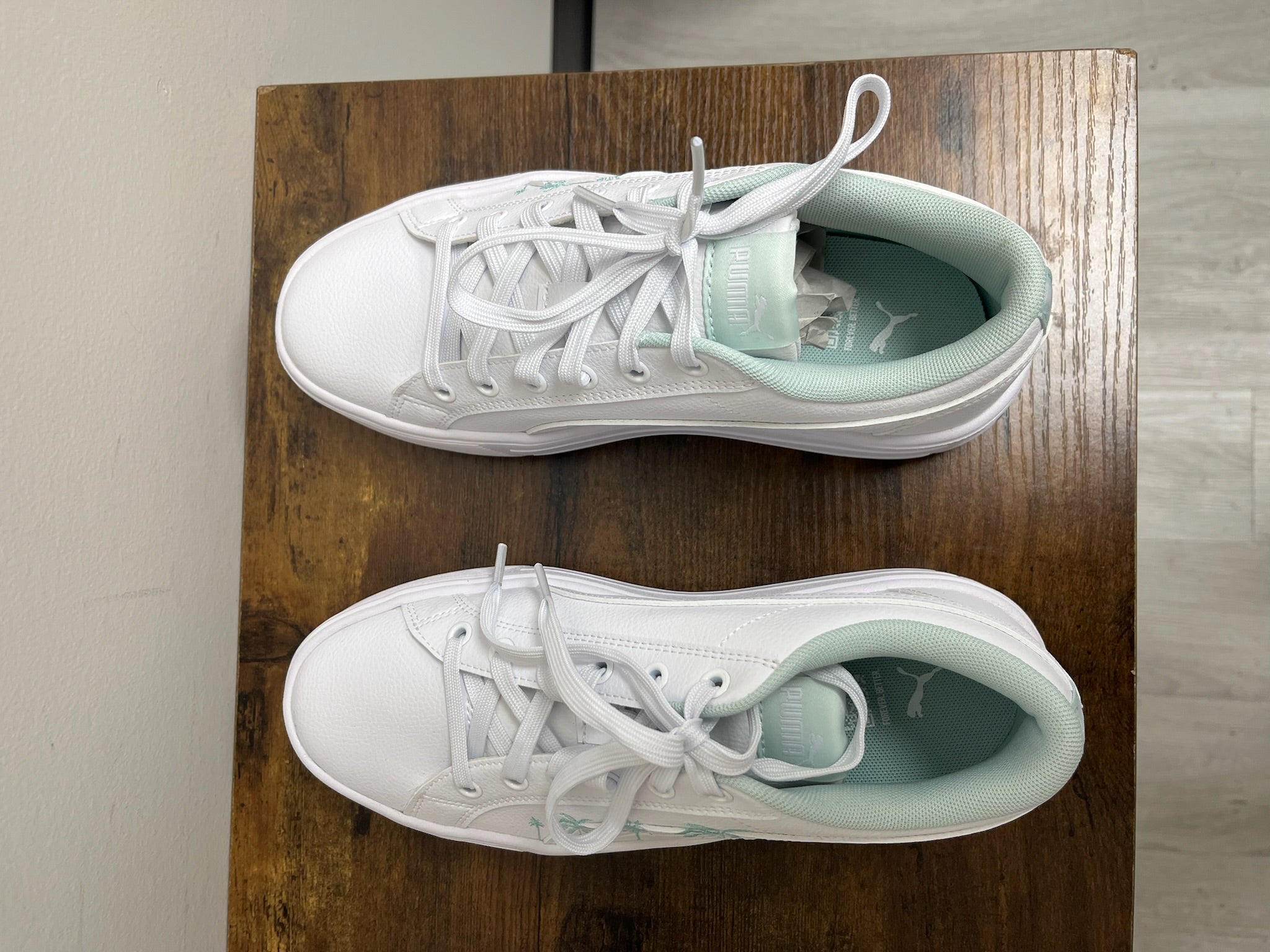 New Women’s White & Blue Sneakers