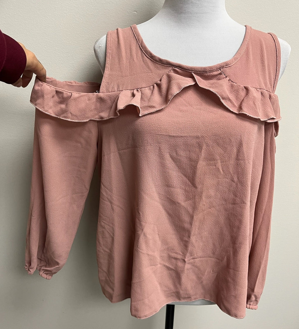 Used Women’s Pink Peek A Boo Long Sleeve Top