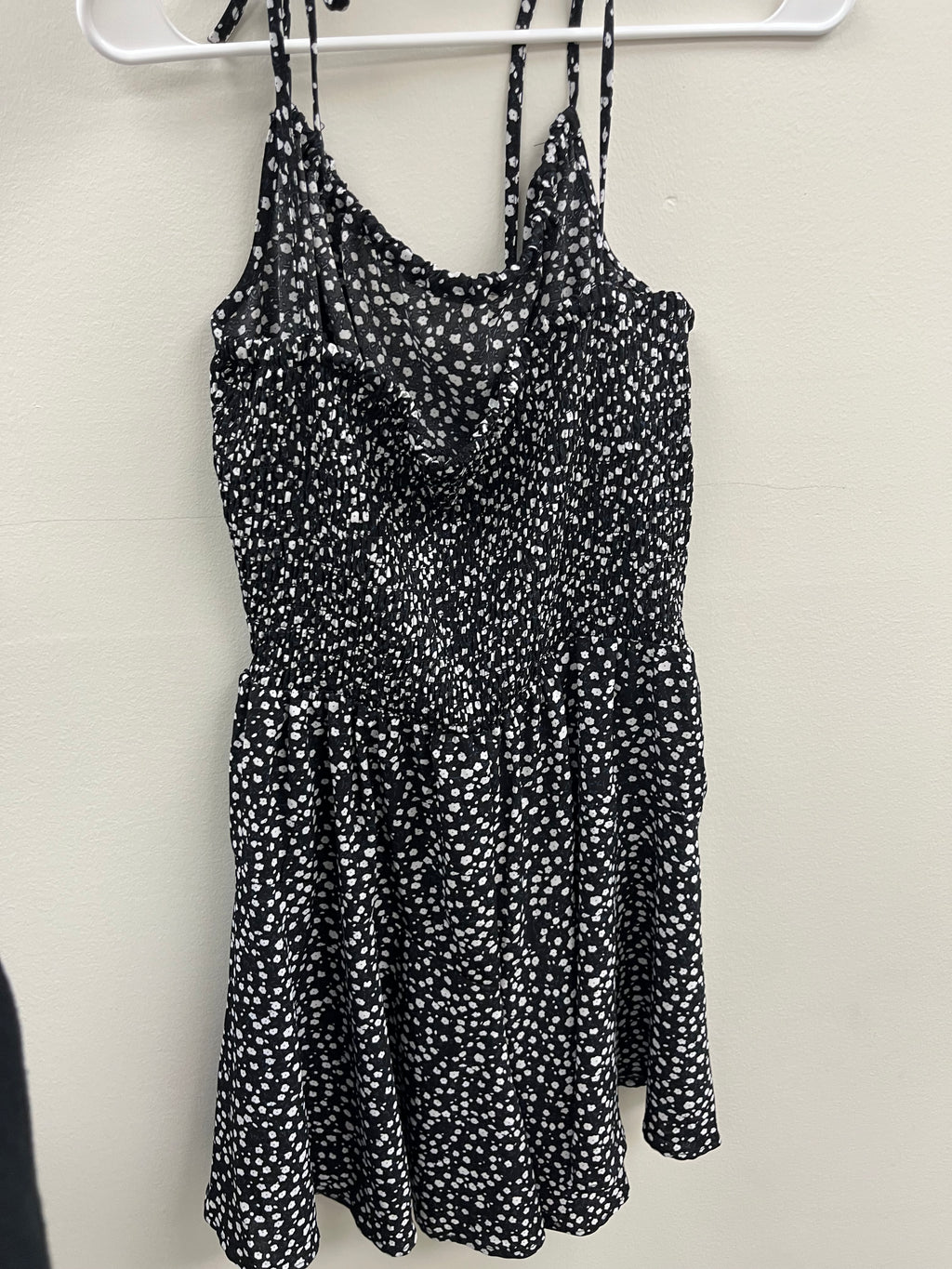 Used Women’s Black and White Romper