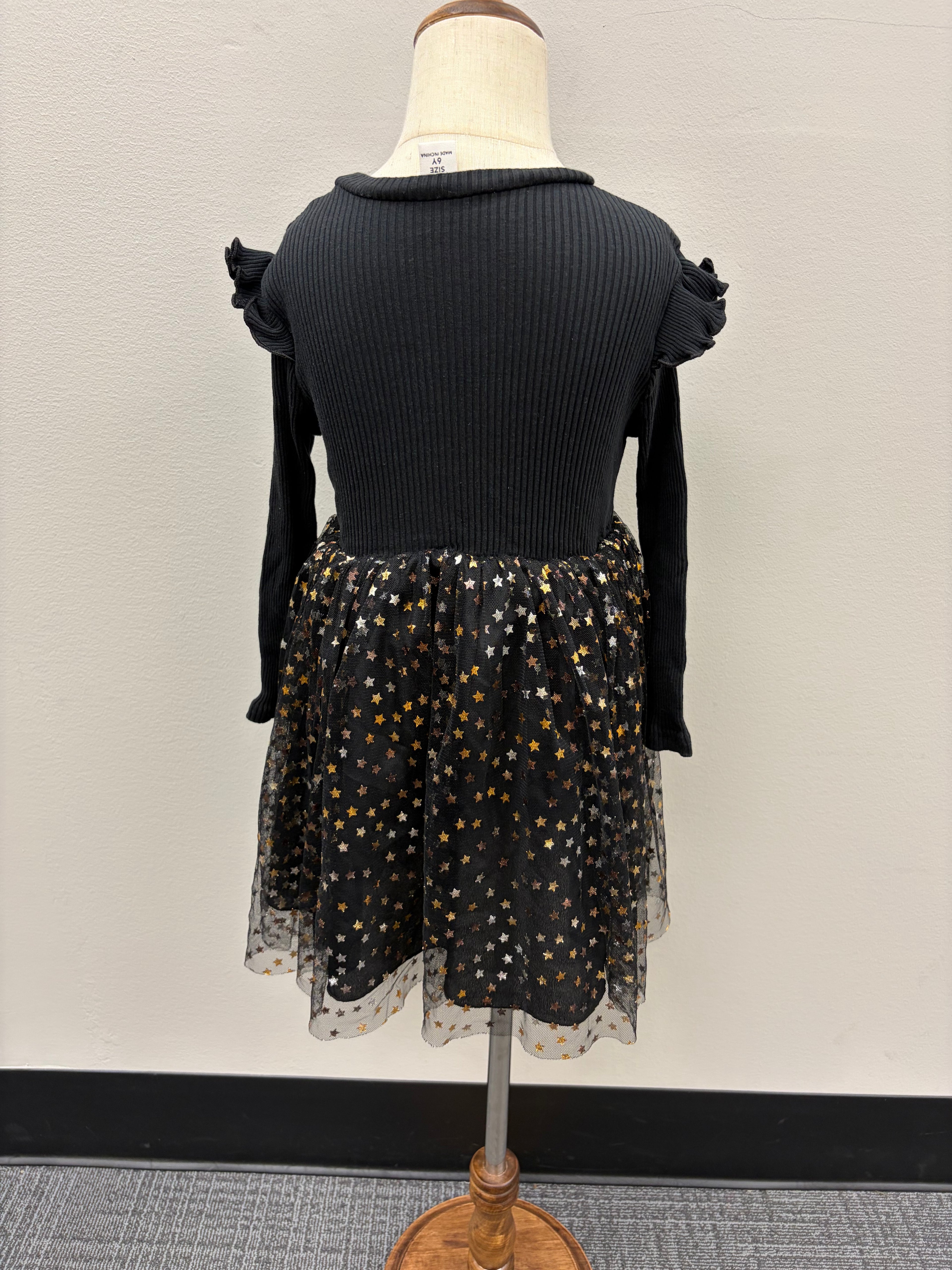 Used Girls Star Black Dress