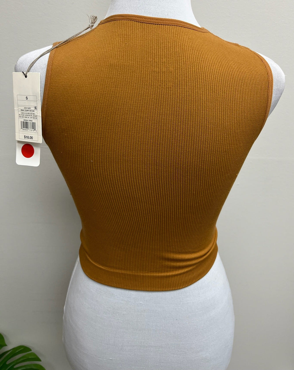 New Women’s Tan Crop Tank Top