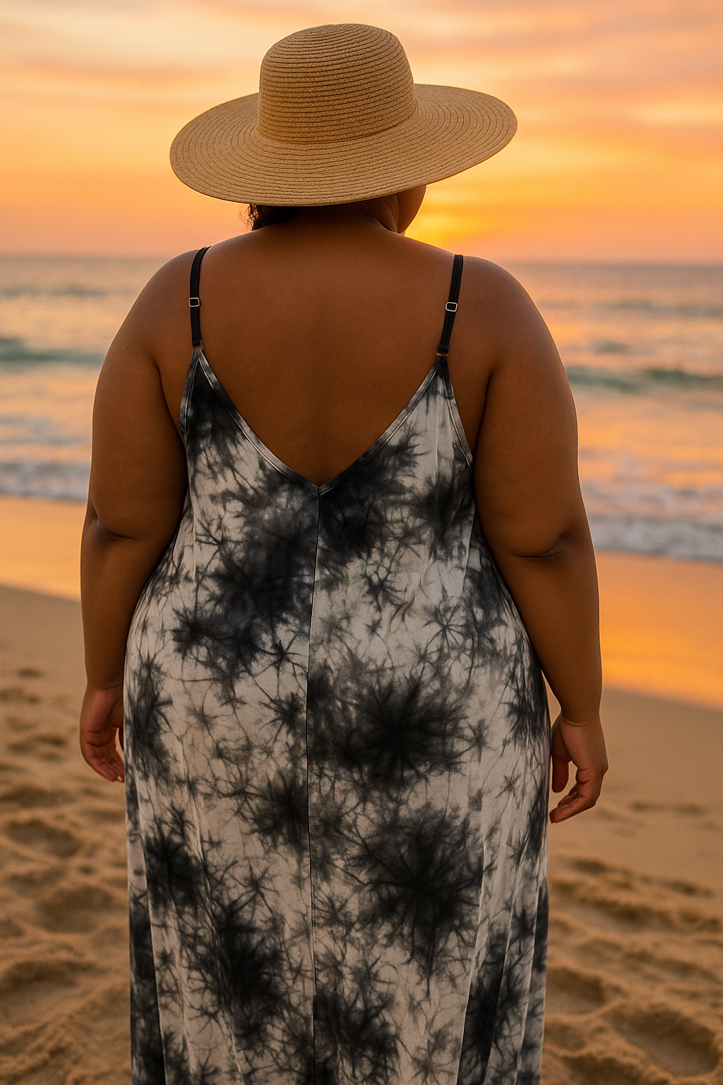 Women’s Tie Dye Maxi Dress With Pockets