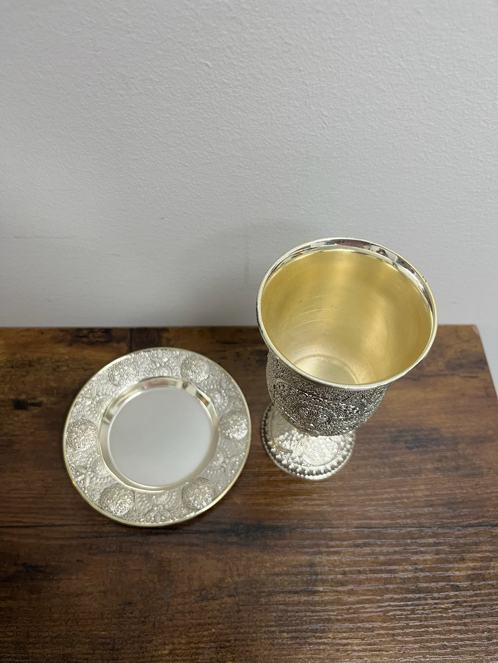 Used Two Piece Kiddish Cup Set