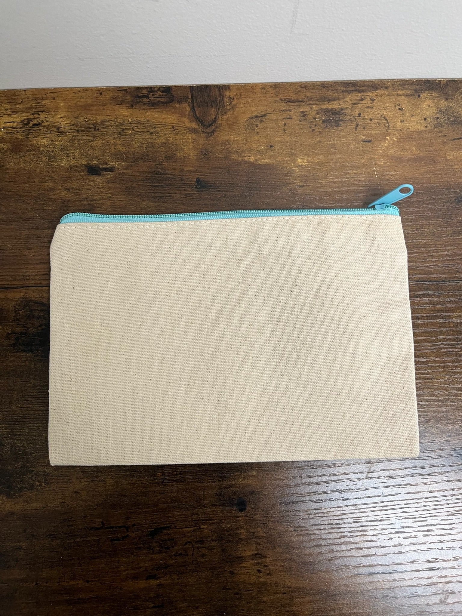 Used Beige Cosmetic Pouch