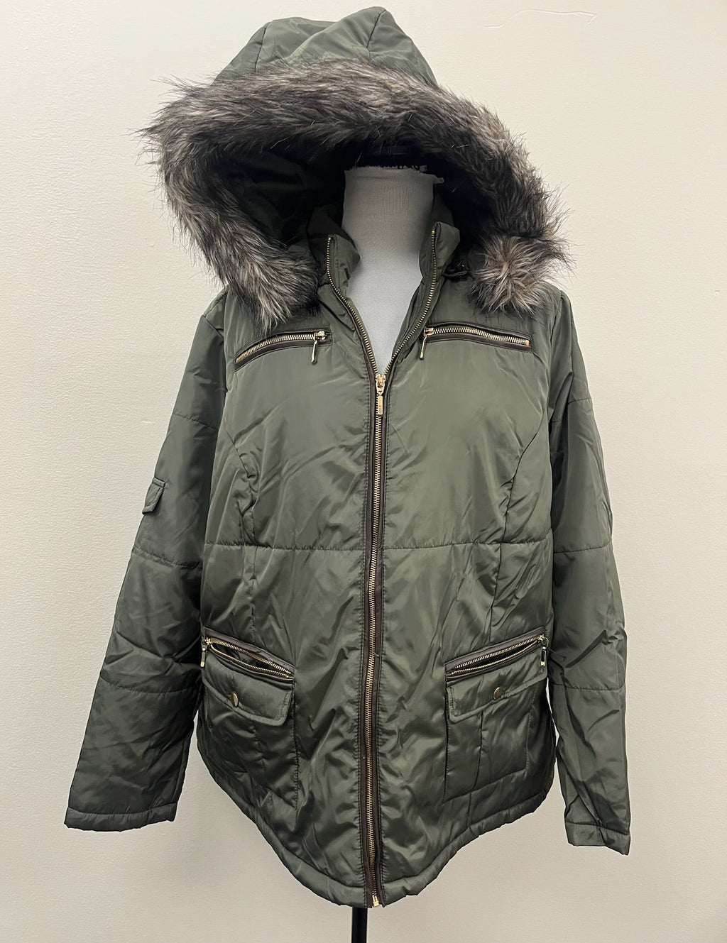 Women’s Green Puffer Jacket