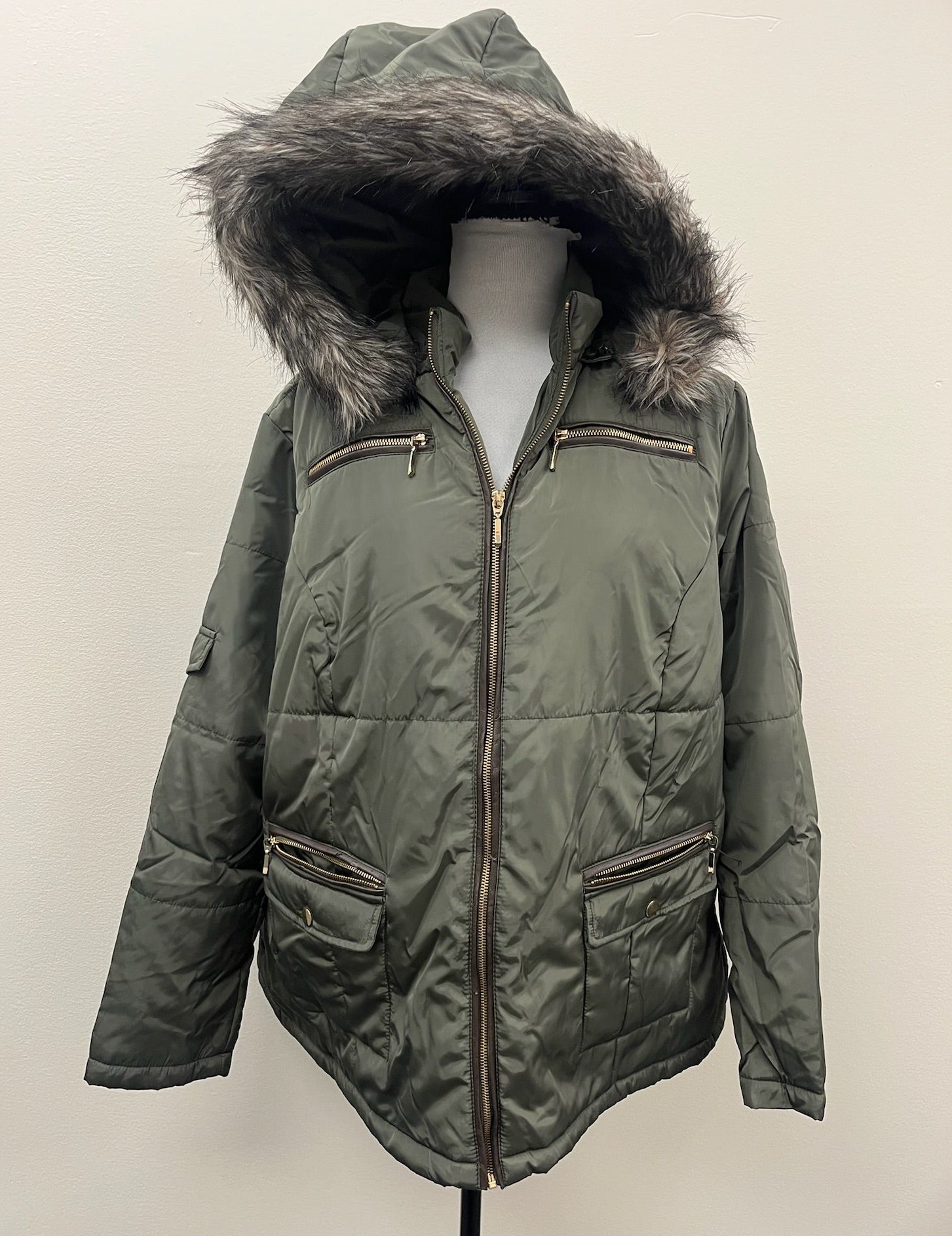 Women’s Green Puffer Jacket
