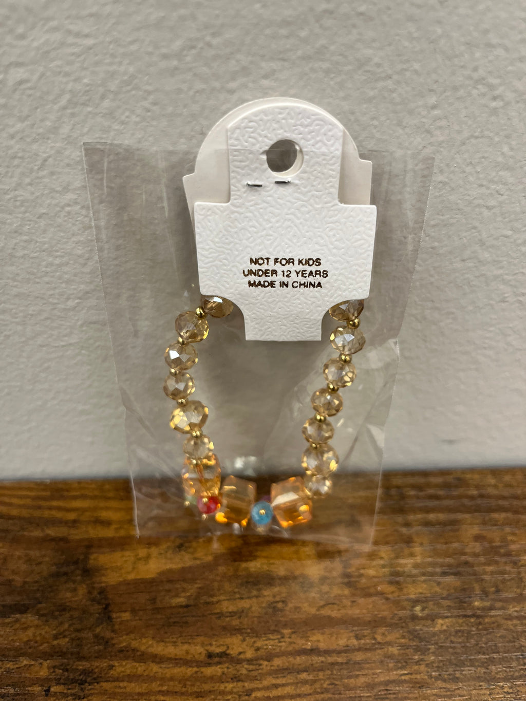 New Gold Colored Beaded Bracelet