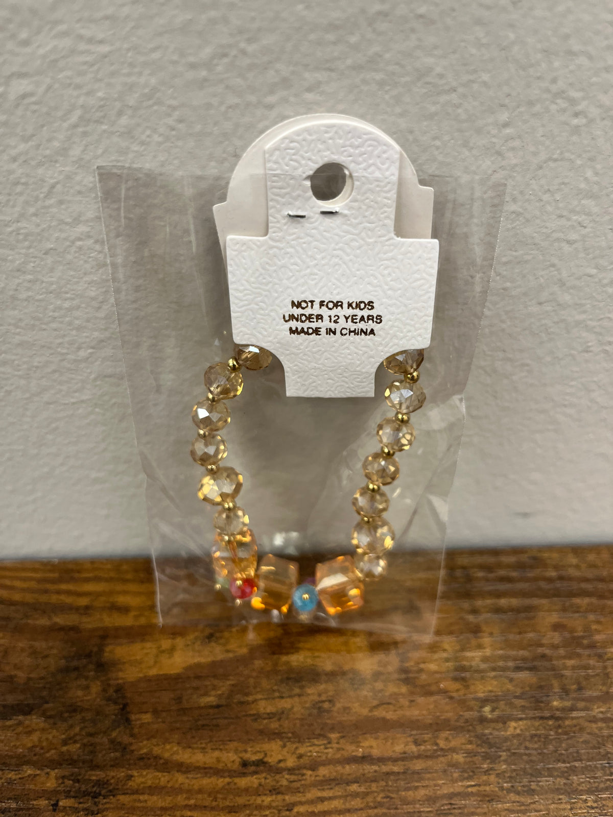 New Gold Colored Beaded Bracelet