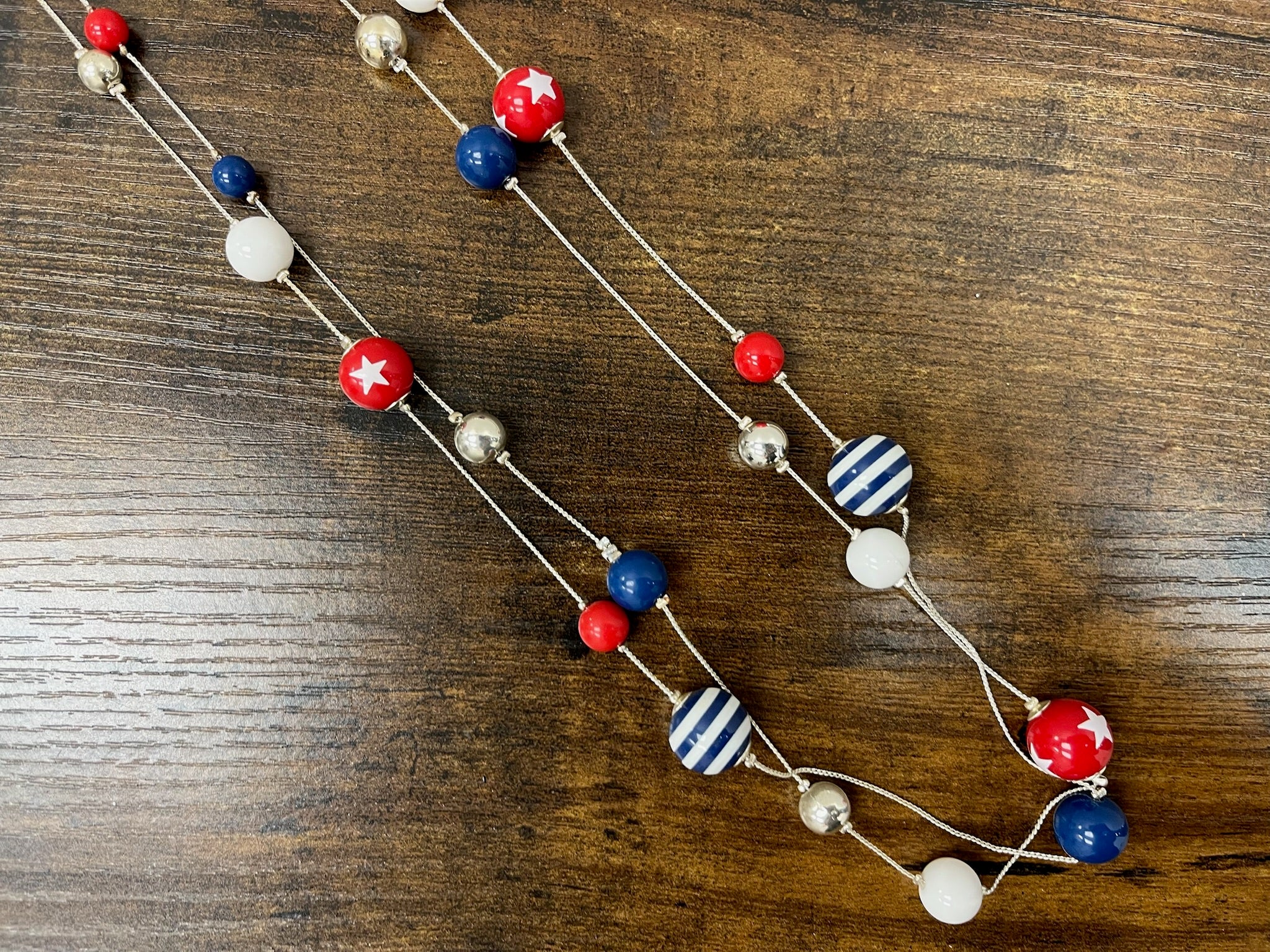 Used 4th Of July Layered Necklace