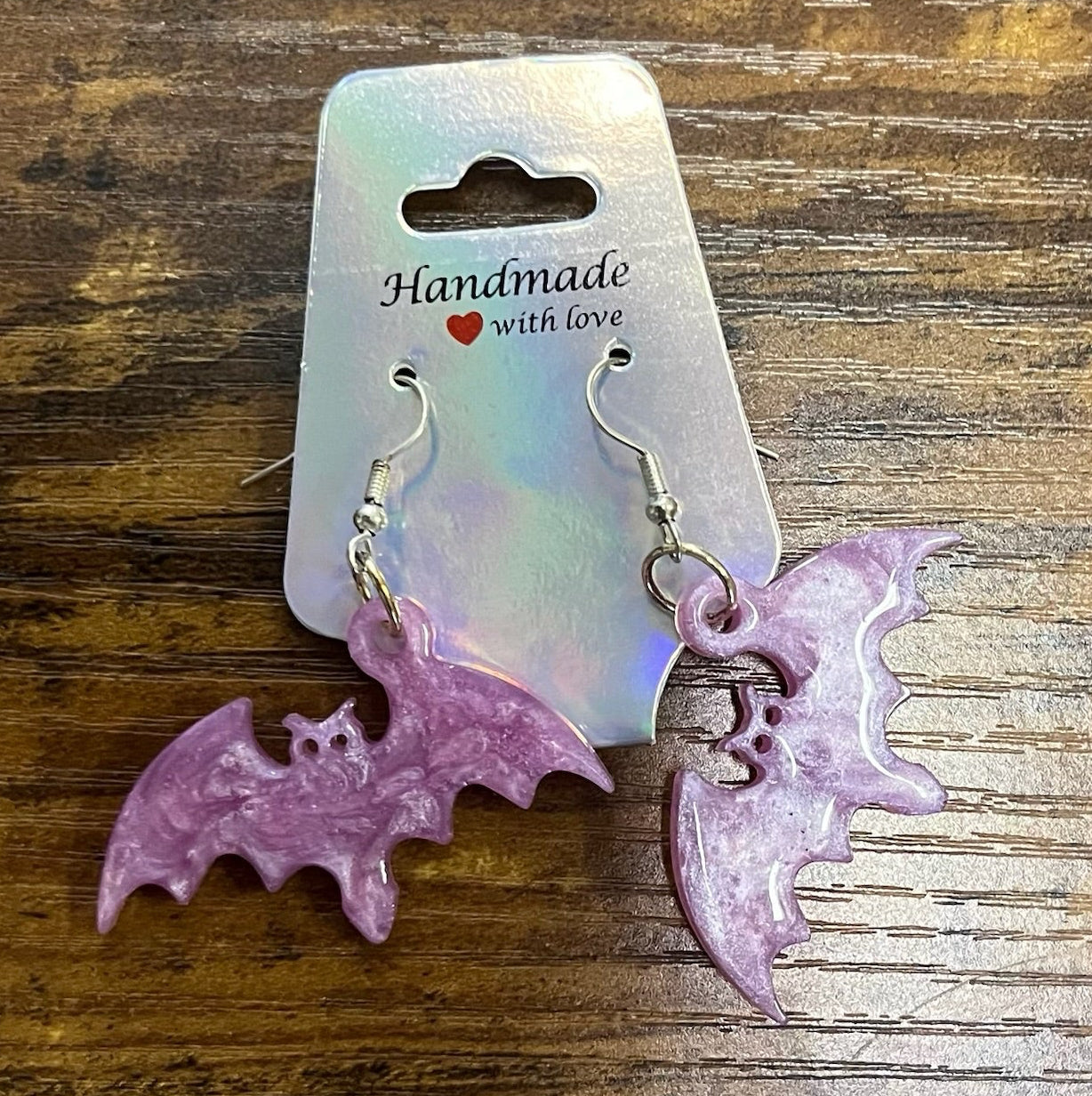 New Purple Bat Earrings