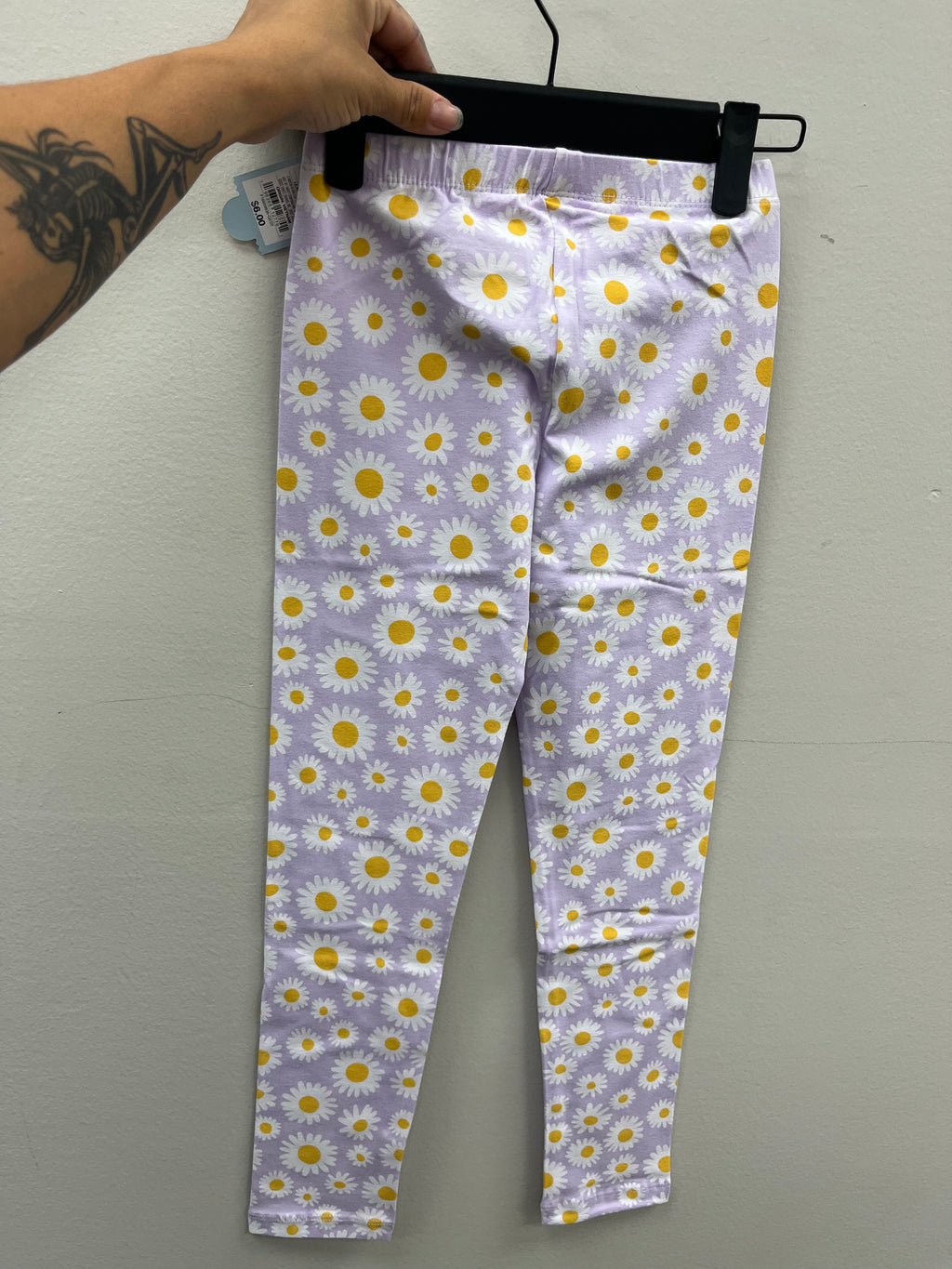 New Girls Lavender Floral Leggings