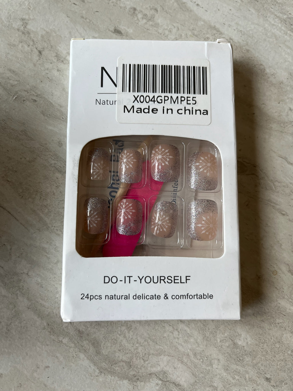 New Silver Sparkle Nail Set