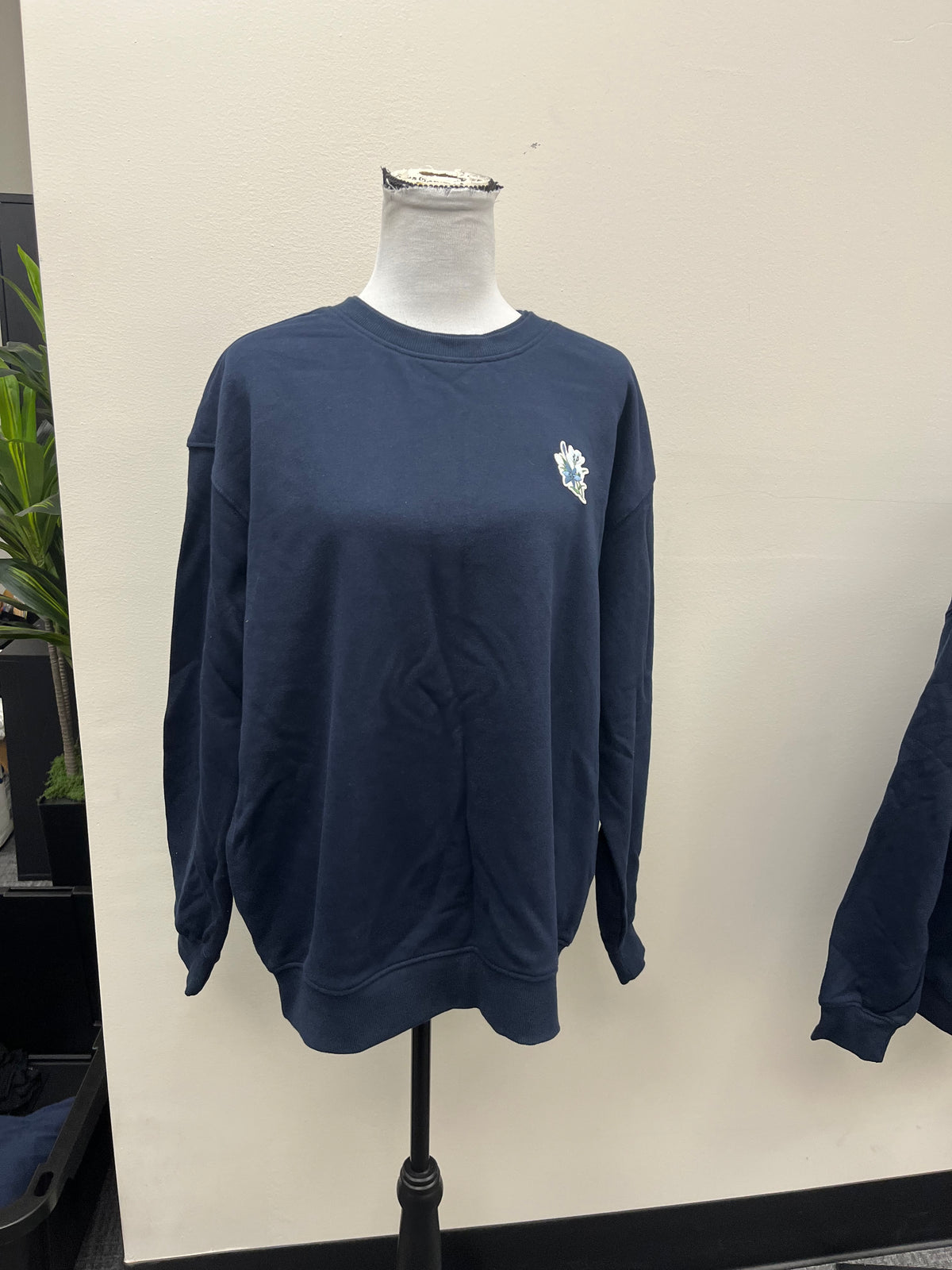 New Unisex Blue Crewneck Sweater