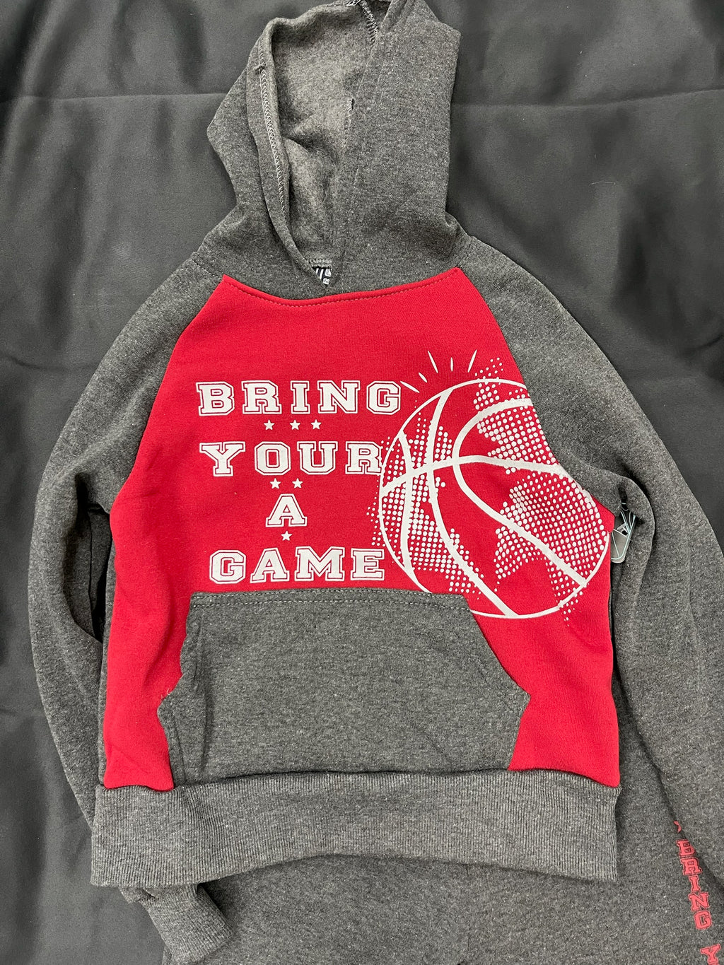 Boys Two Piece Grey Bring Your A Game Sweatsuit