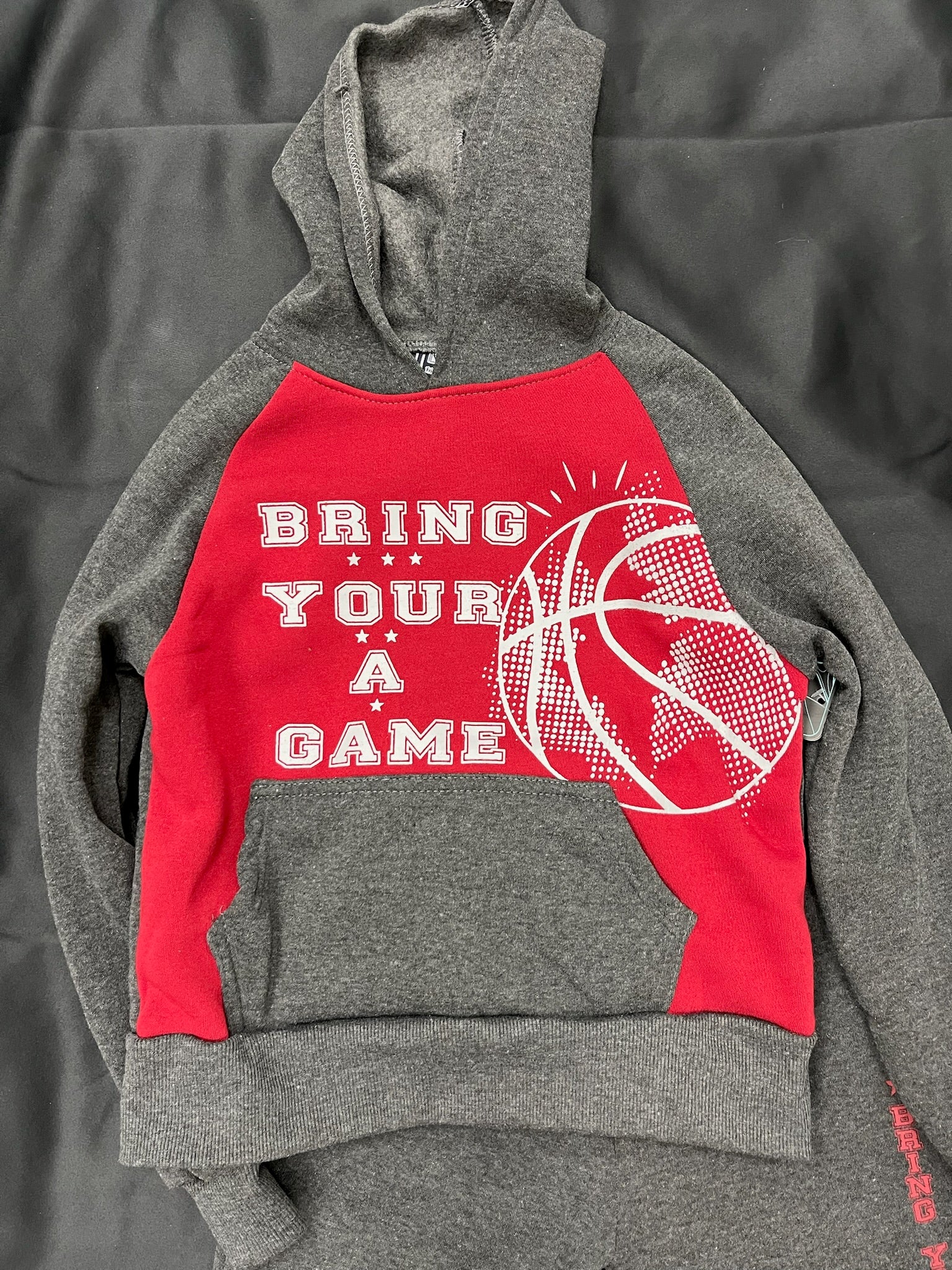 Boys Two Piece Grey Bring Your A Game Sweatsuit
