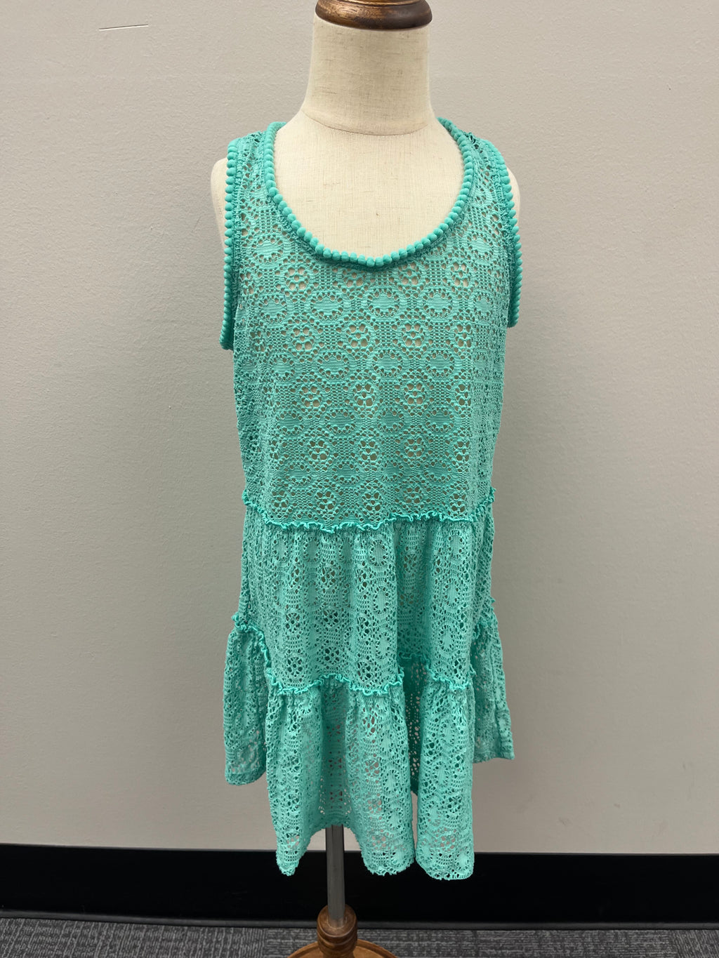 Used Girls Green Coverall Dress
