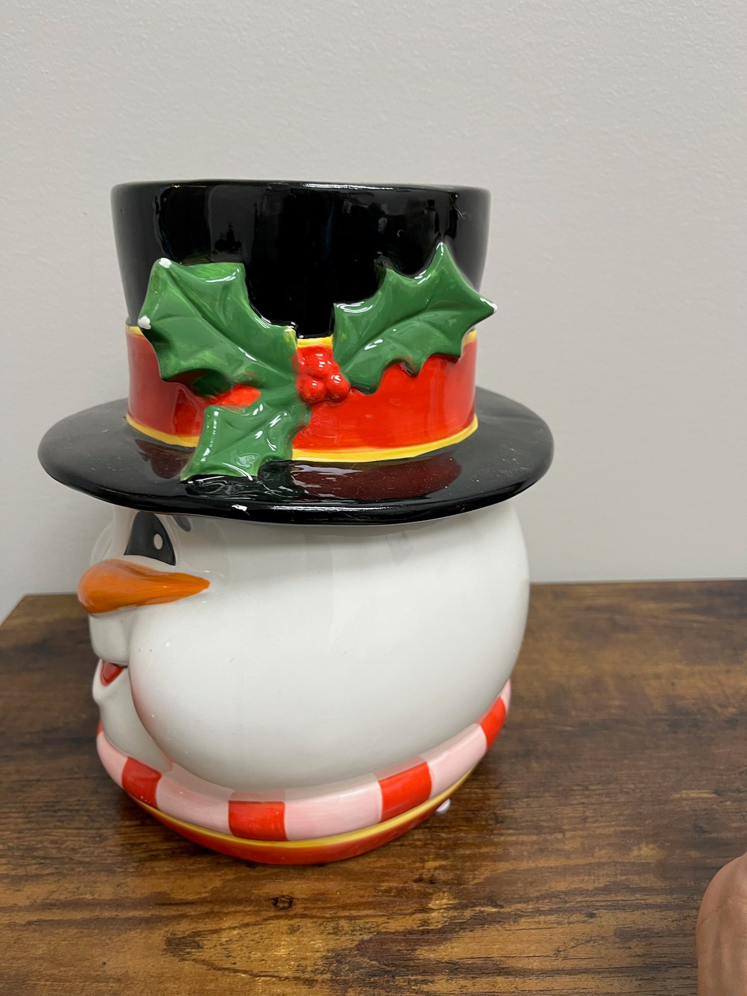 Ceramic Christmas Snowman Cookie Jar