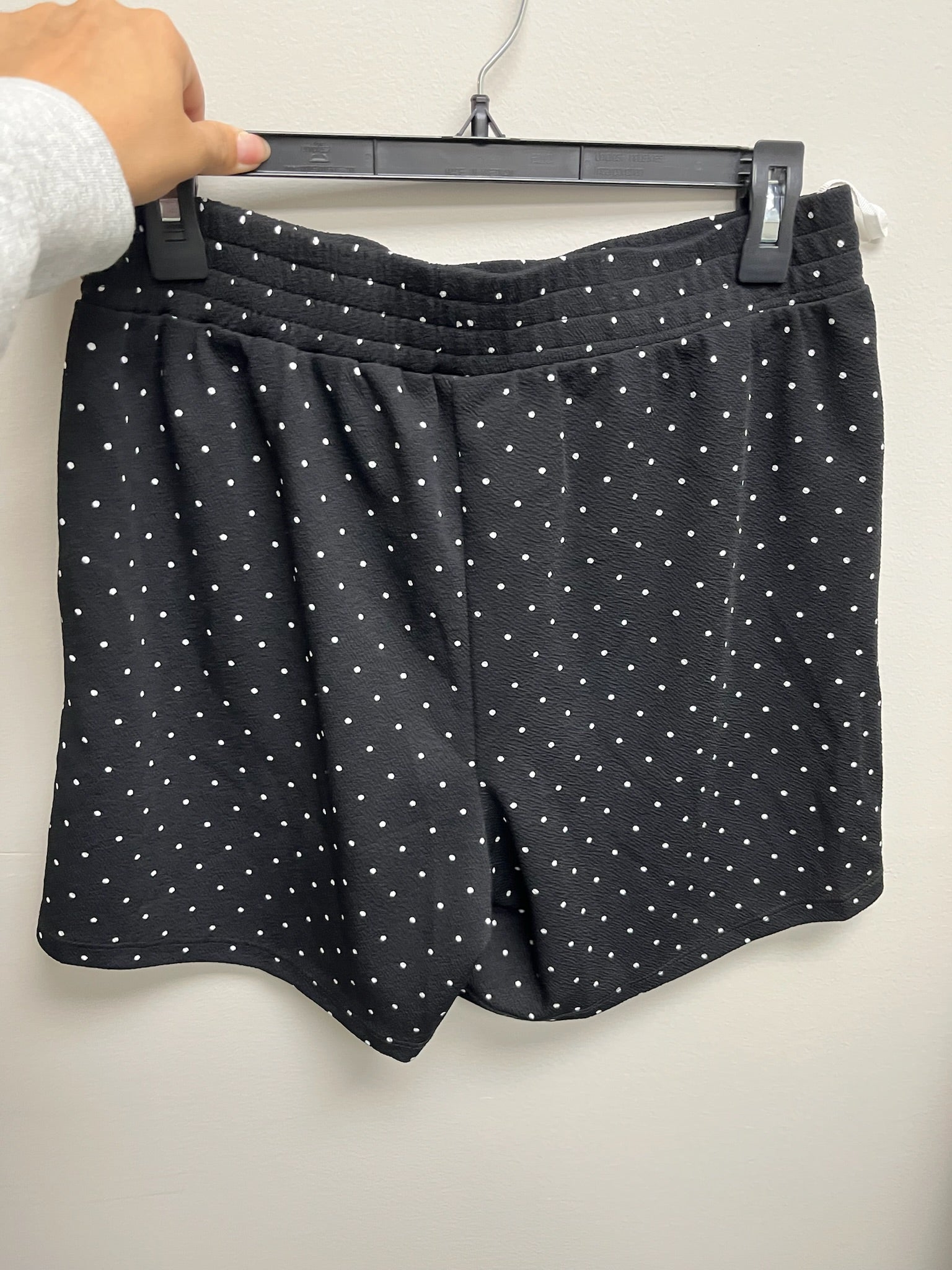 Women’s Two Piece Black Polka Dot Top & Shorts Set