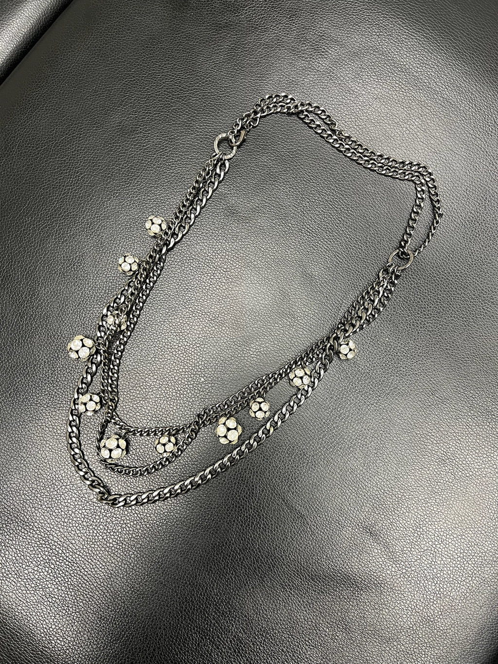 Chain & Rhinestone Necklace