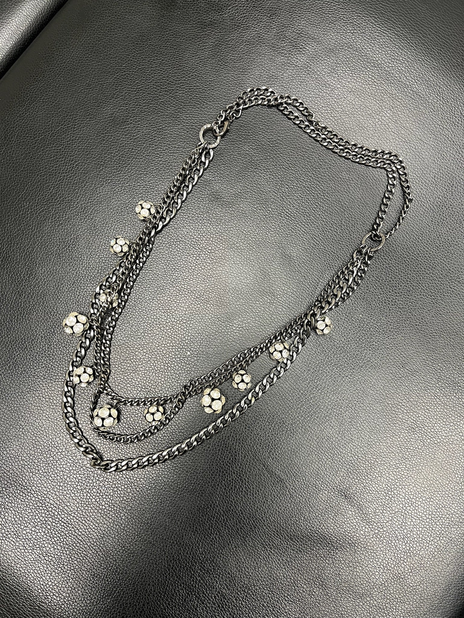 Chain & Rhinestone Necklace