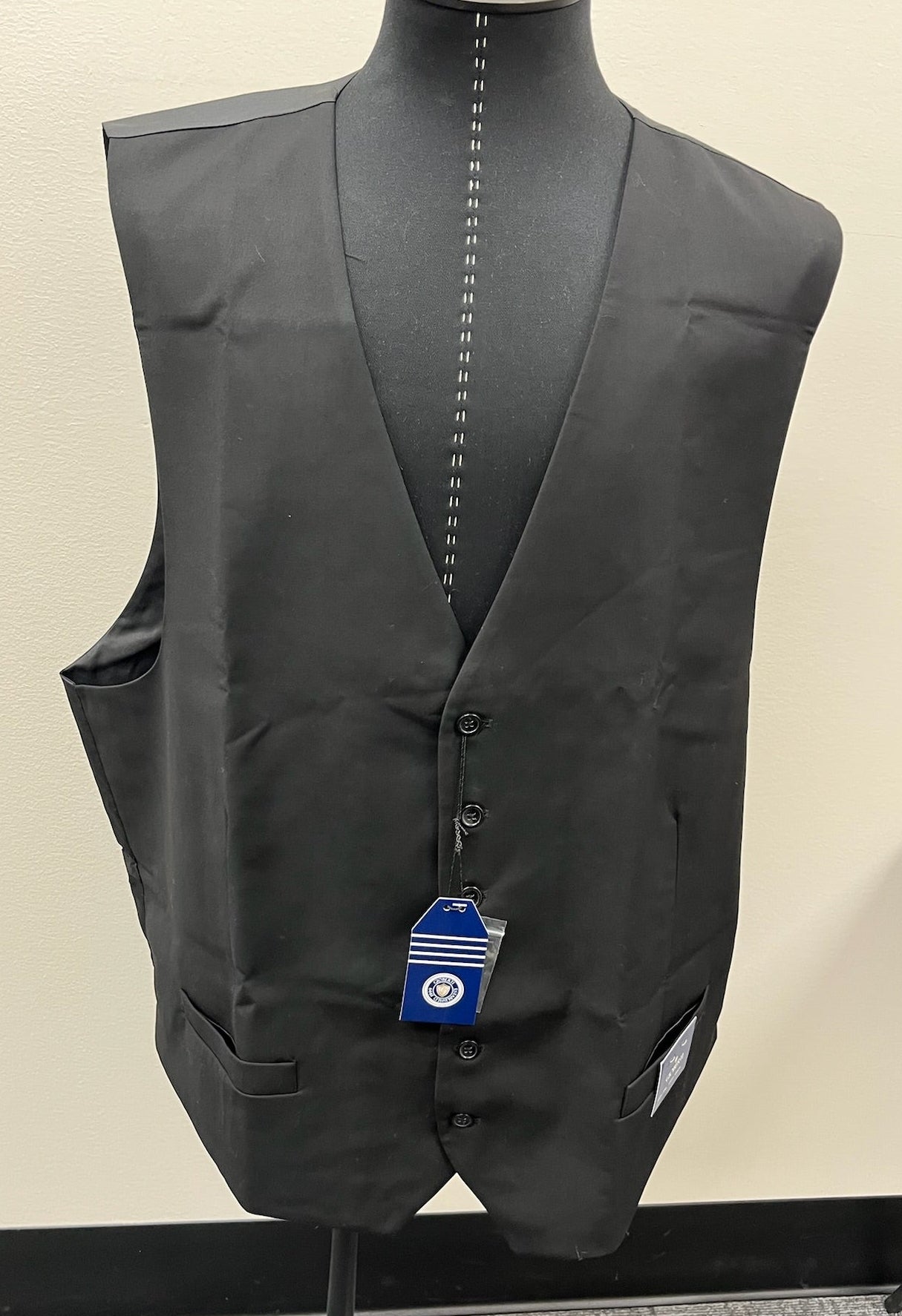New Men’s Black Suit Vest