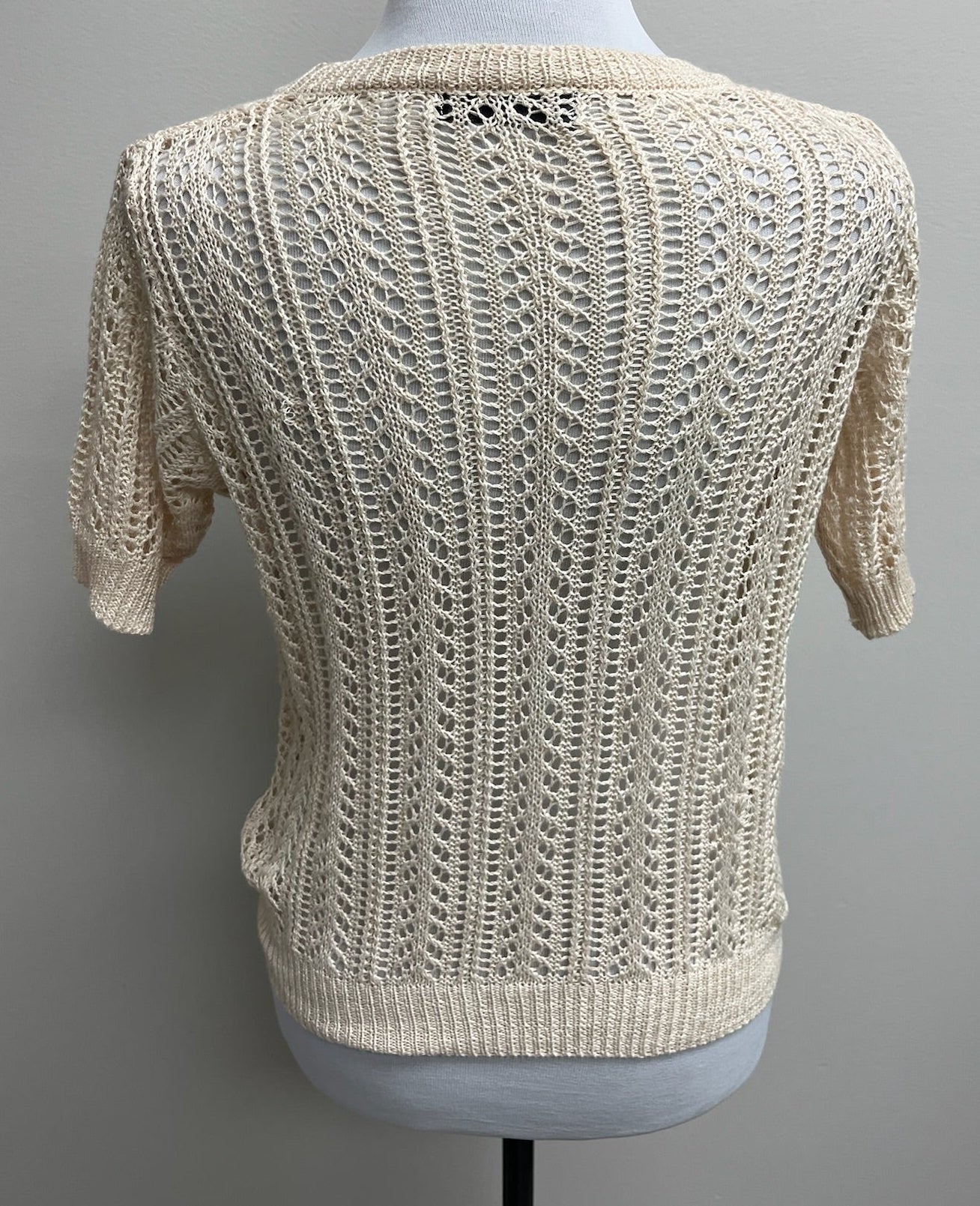 Women’s Beige Crotchet Top